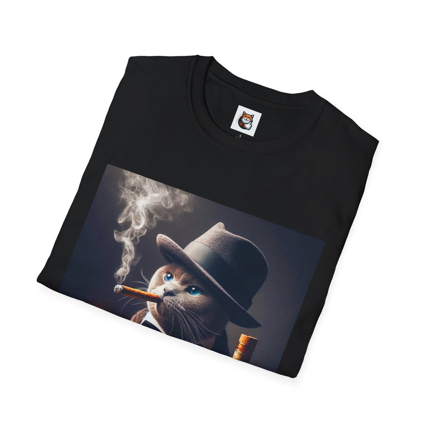 Russian Blue Cat Unisex Softstyle T-Shirt