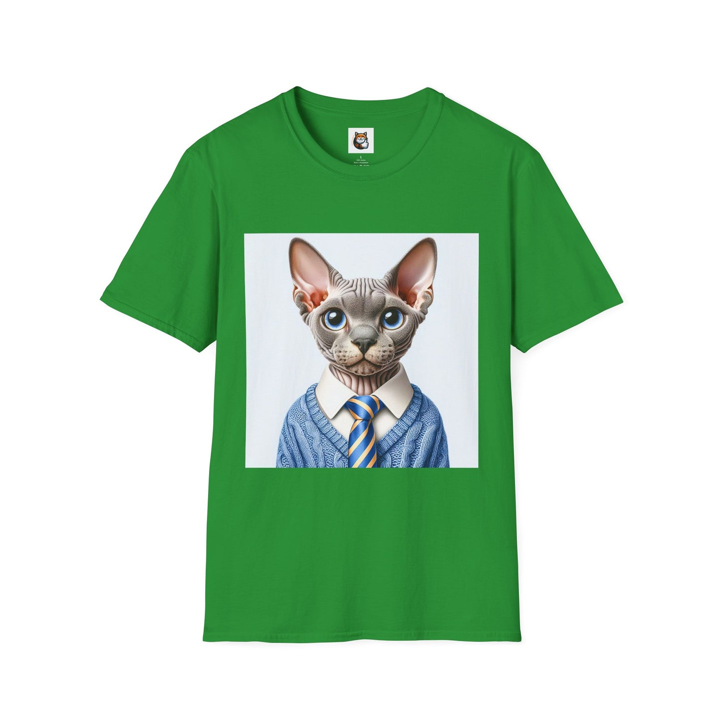 Devon Rex Cat business man Softstyle T-Shirt