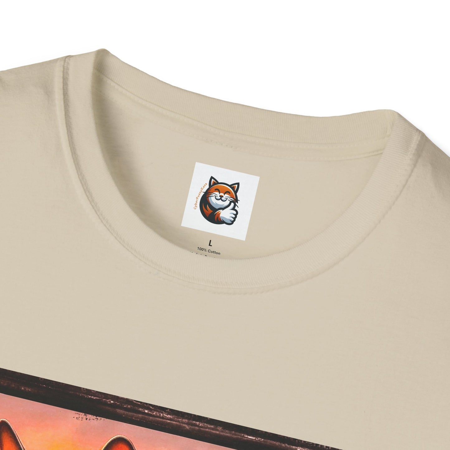 Wacky Devon Rex driving Unisex Softstyle T-Shirt
