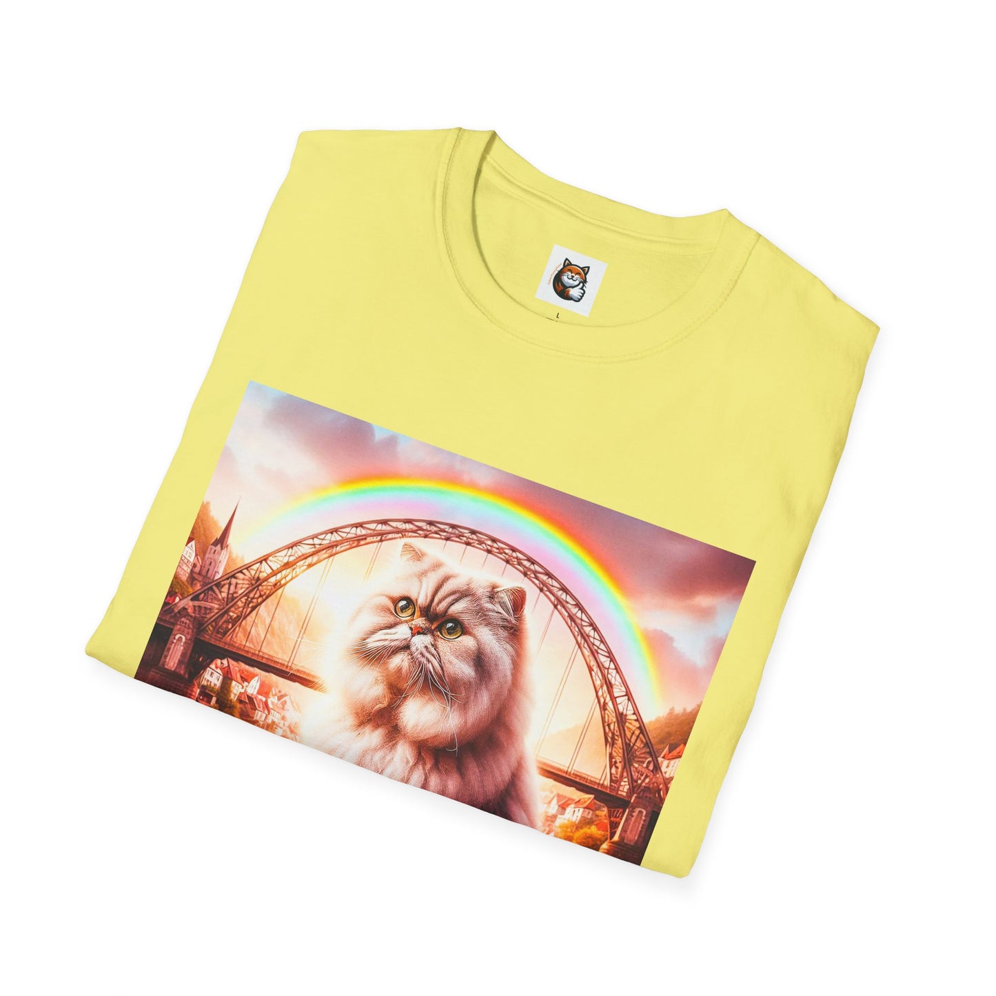 Selkirk Rex Cat T-Shirt rainbow bridge