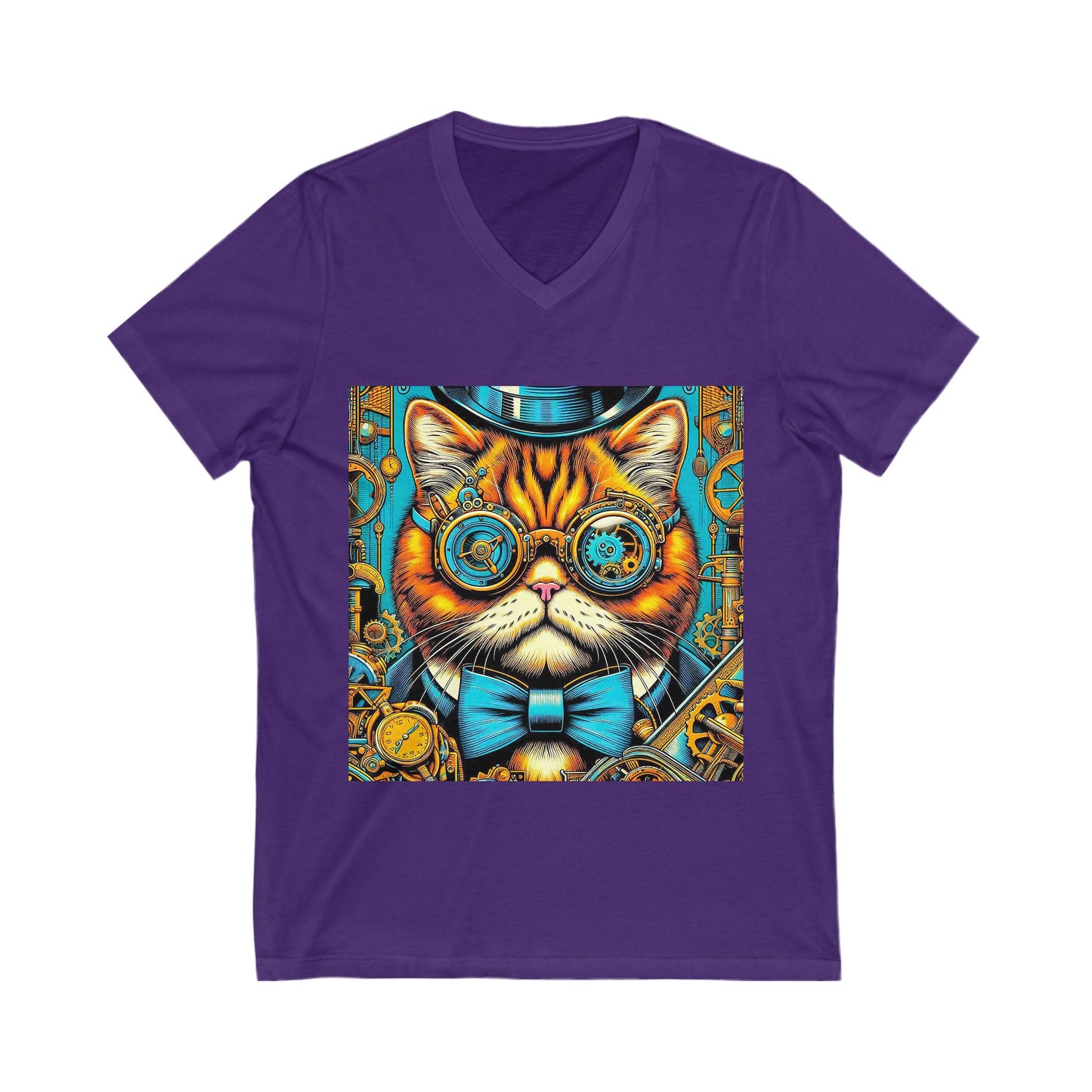 Persian Cat Unisex Jersey Short Sleeve V-Neck Tee