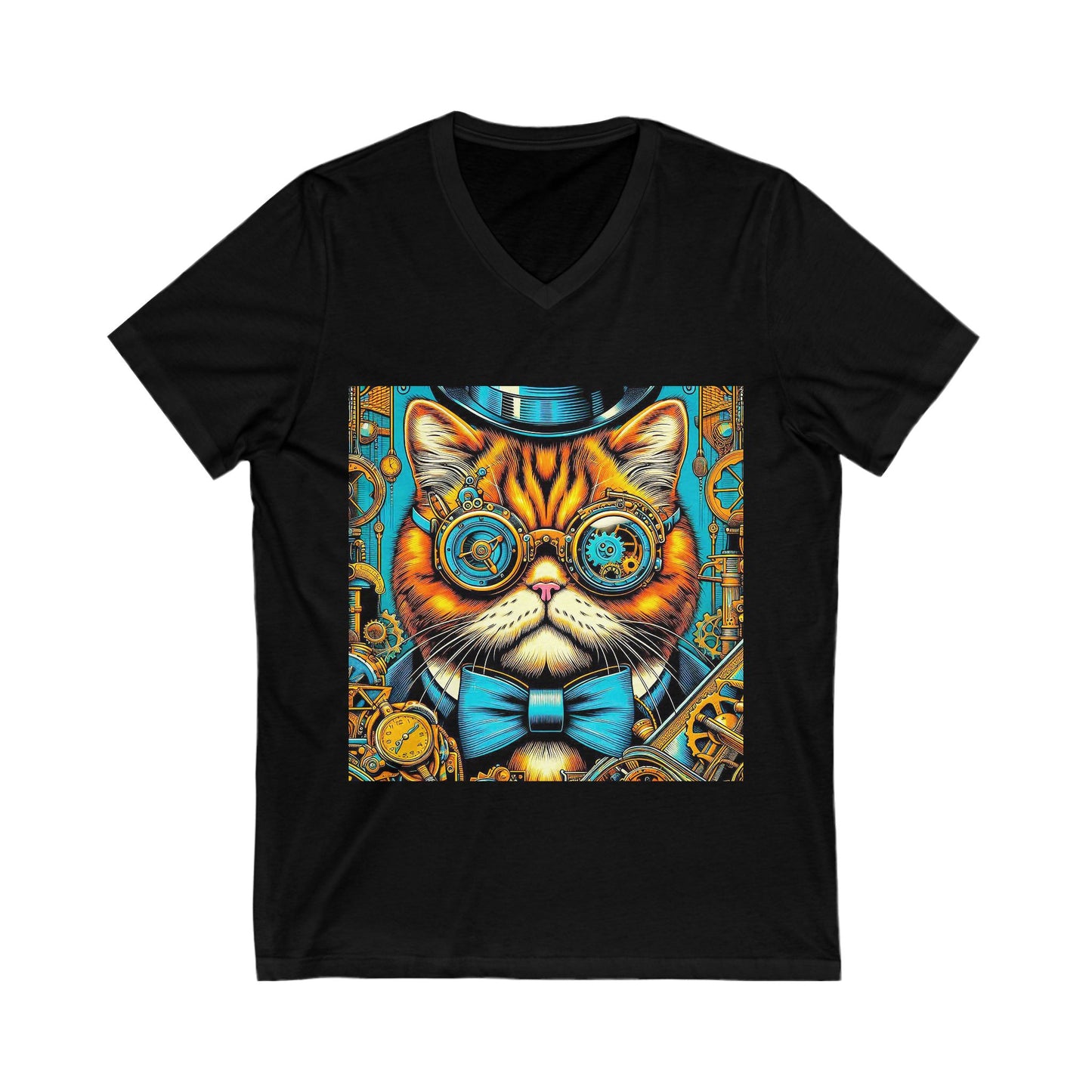 Persian Cat Unisex Jersey Short Sleeve V-Neck Tee