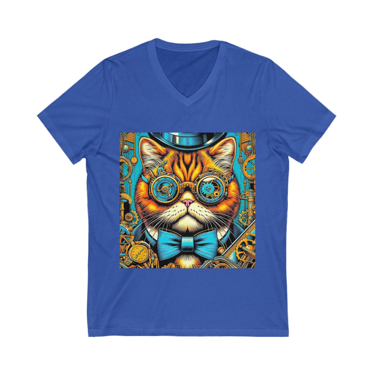 Persian Cat Unisex Jersey Short Sleeve V-Neck Tee