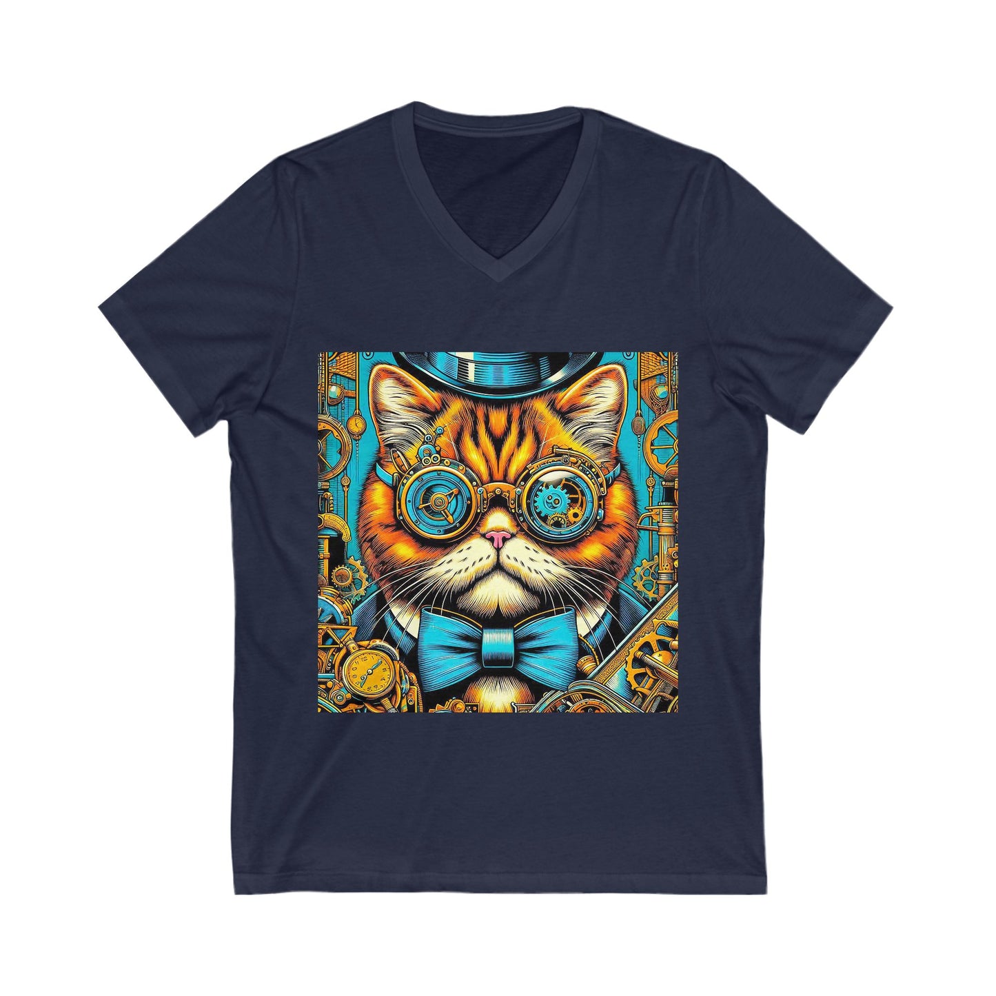 Persian Cat Unisex Jersey Short Sleeve V-Neck Tee