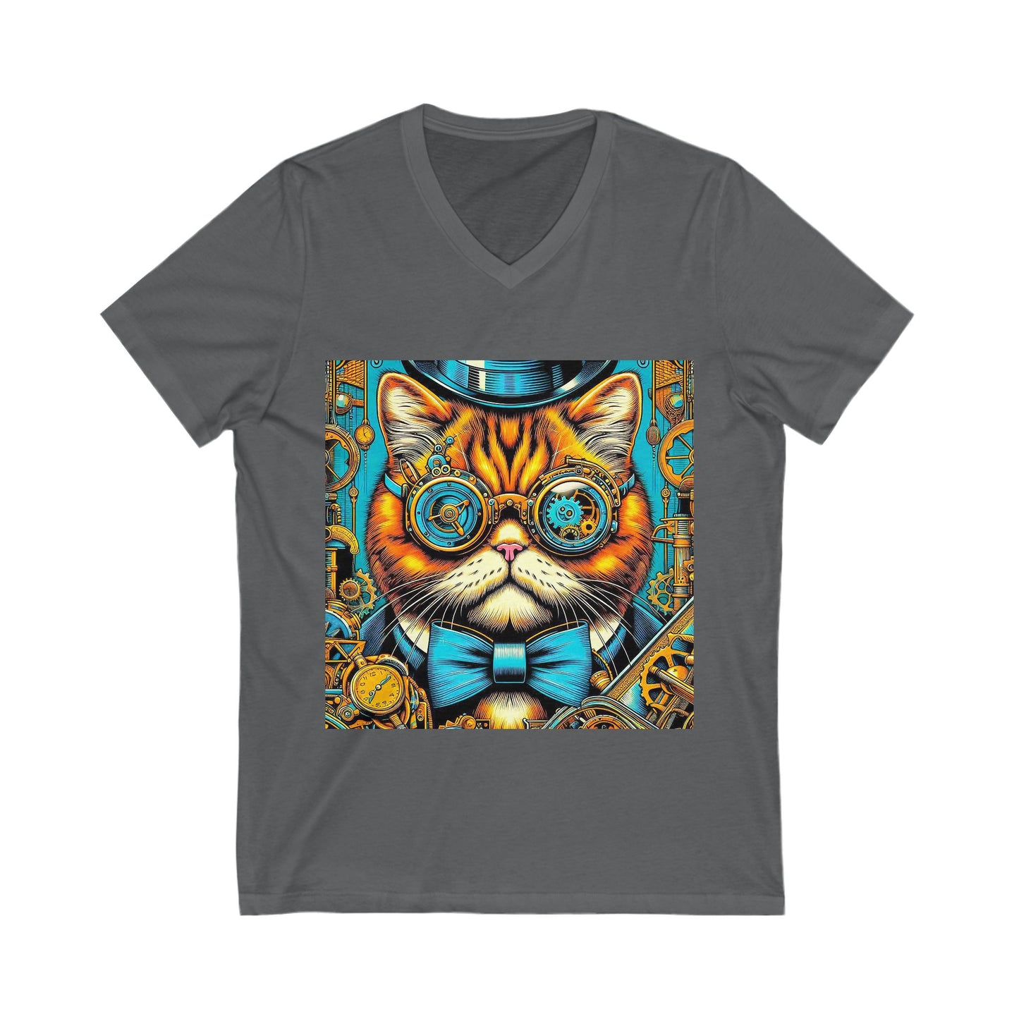 Persian Cat Unisex Jersey Short Sleeve V-Neck Tee