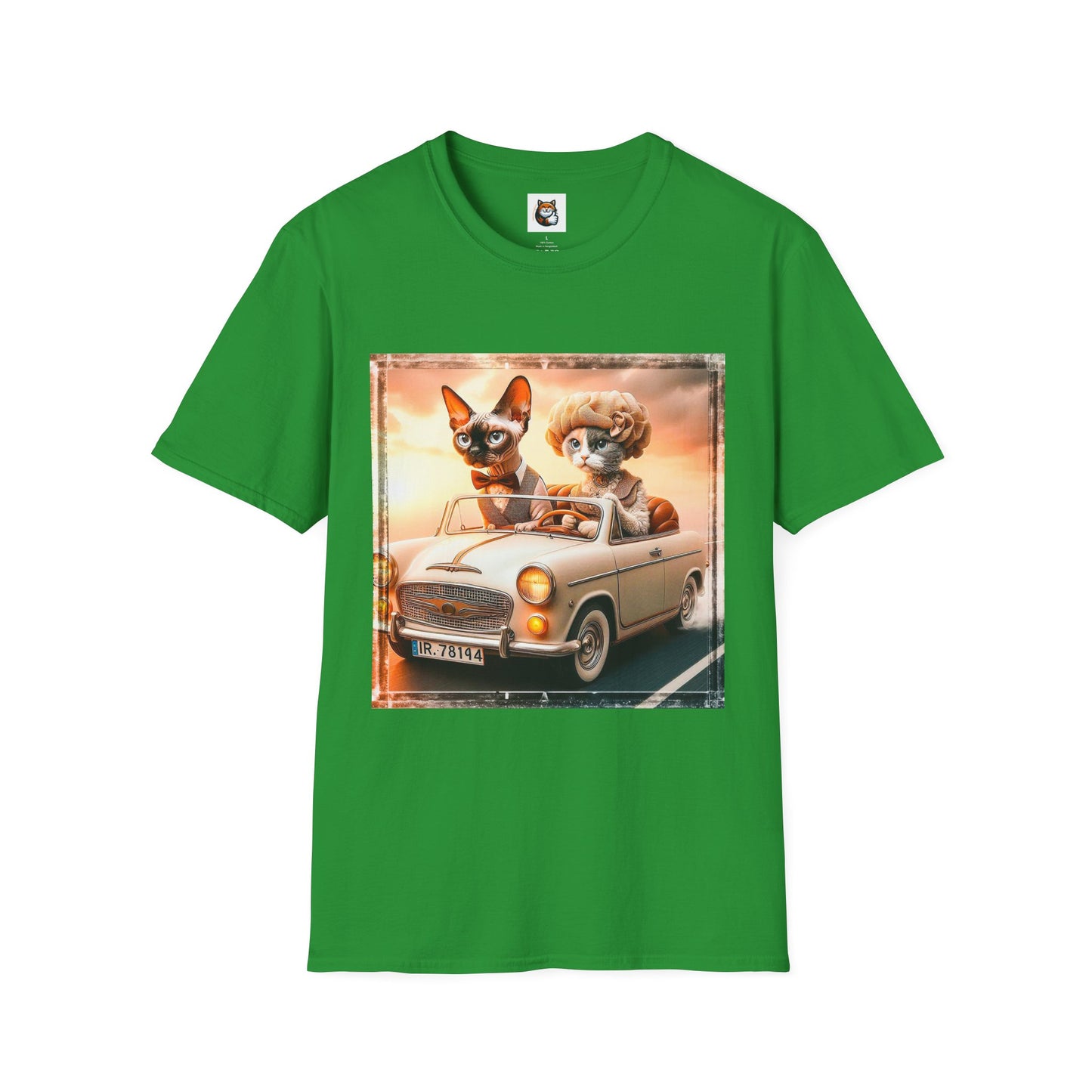 Wacky  Devon Rex pretty sunset  Unisex Softstyle T-Shirt
