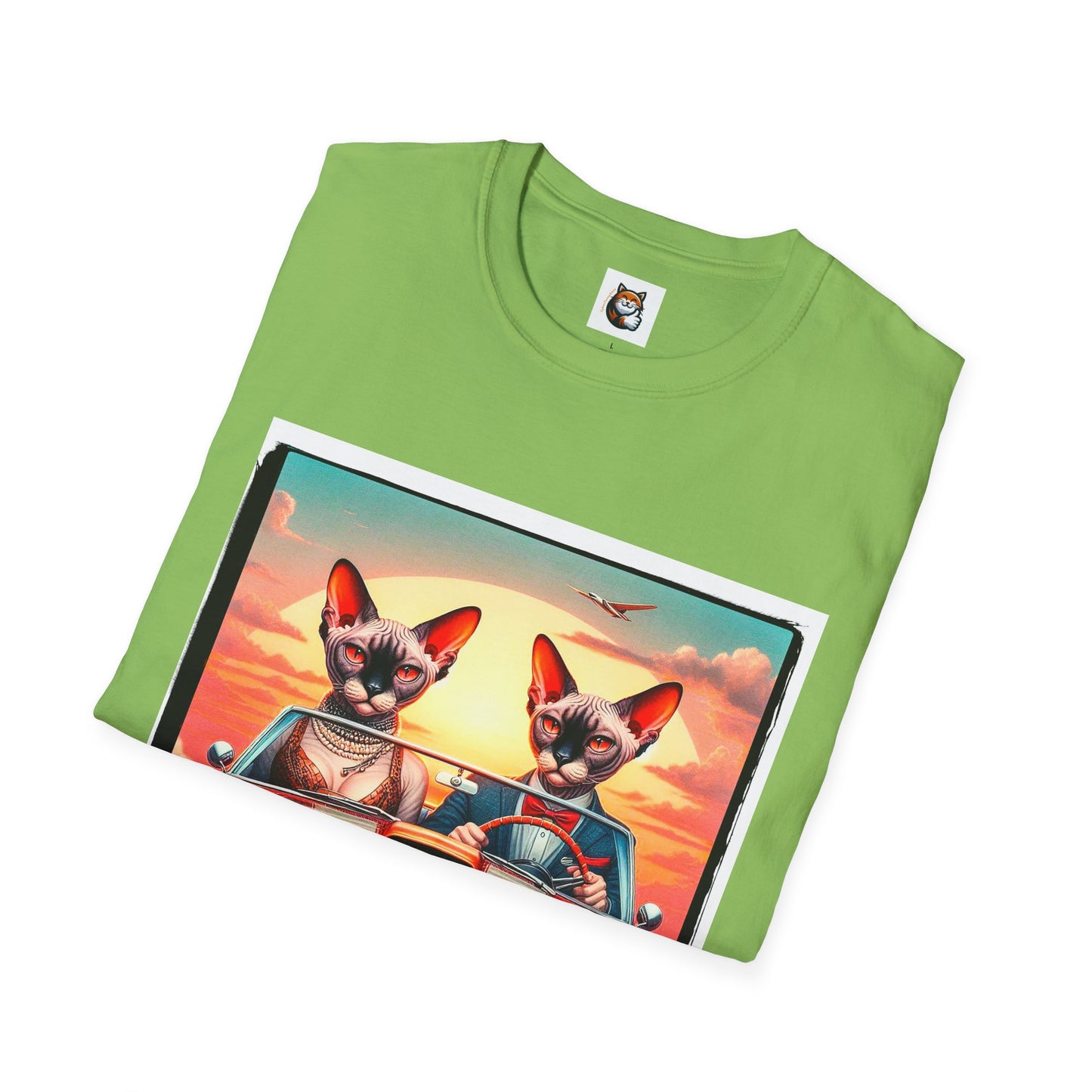 Wacky  Devon Rex Cat Unisex Softstyle T-Shirt