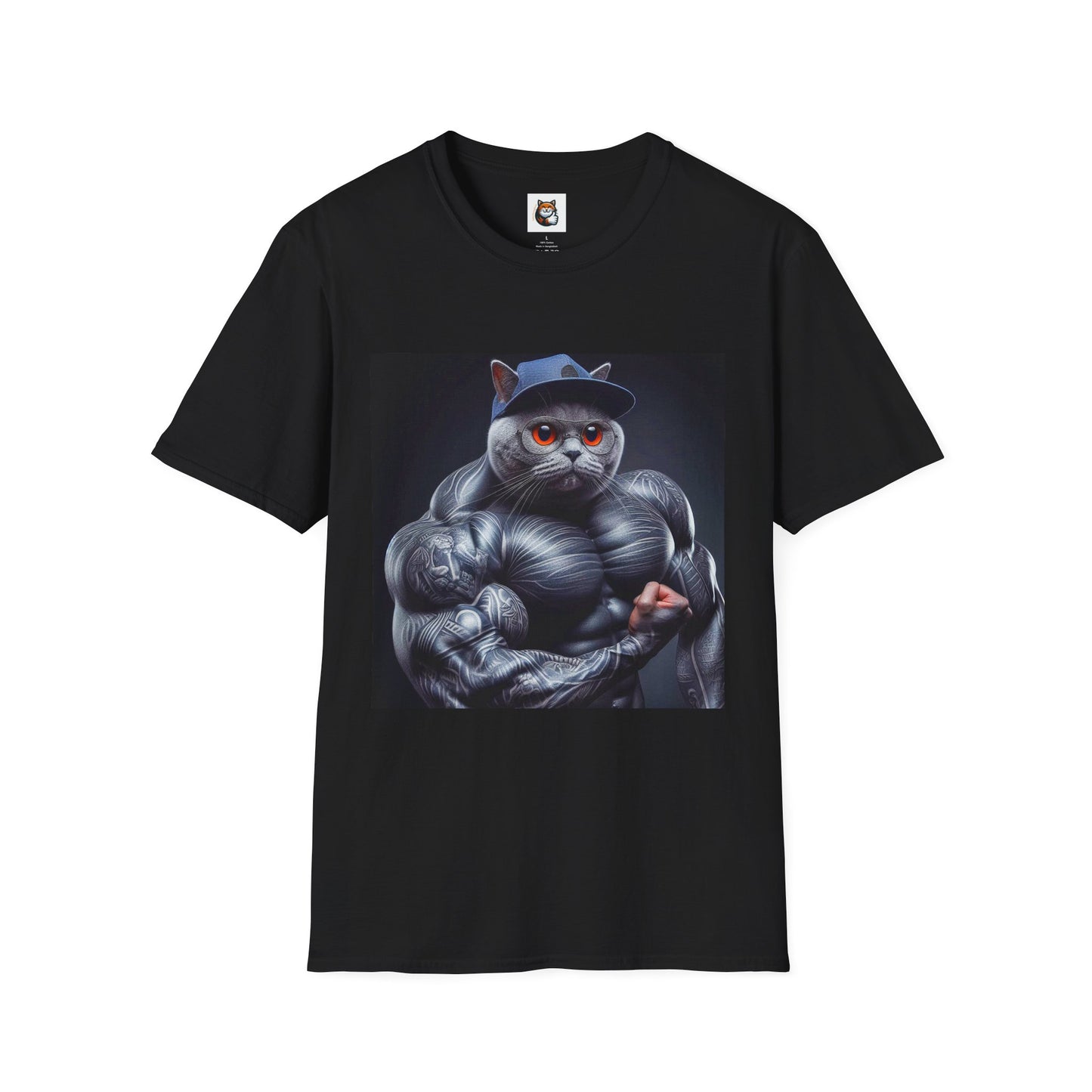 Russian Blue Cat arm day  T-Shirt