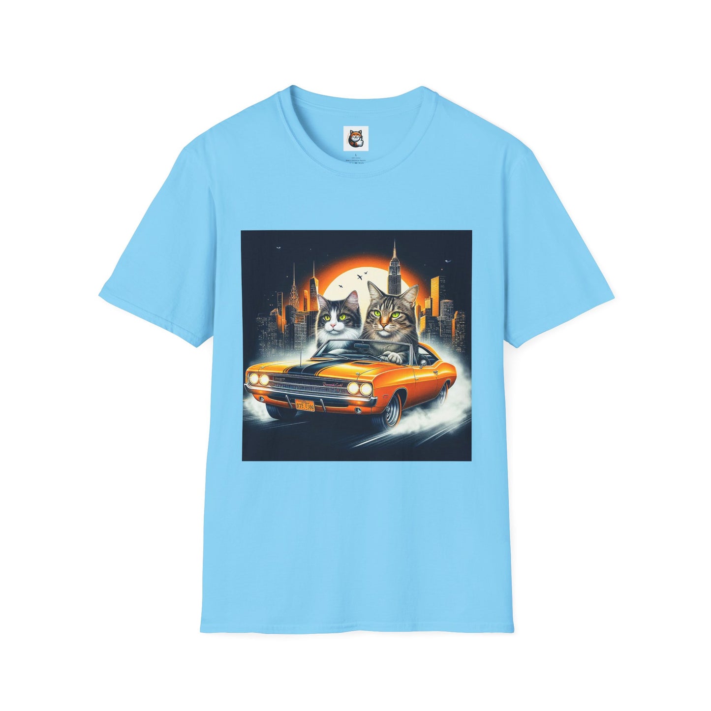 Wacky Domestic Cat Unisex Softstyle T-Shirt