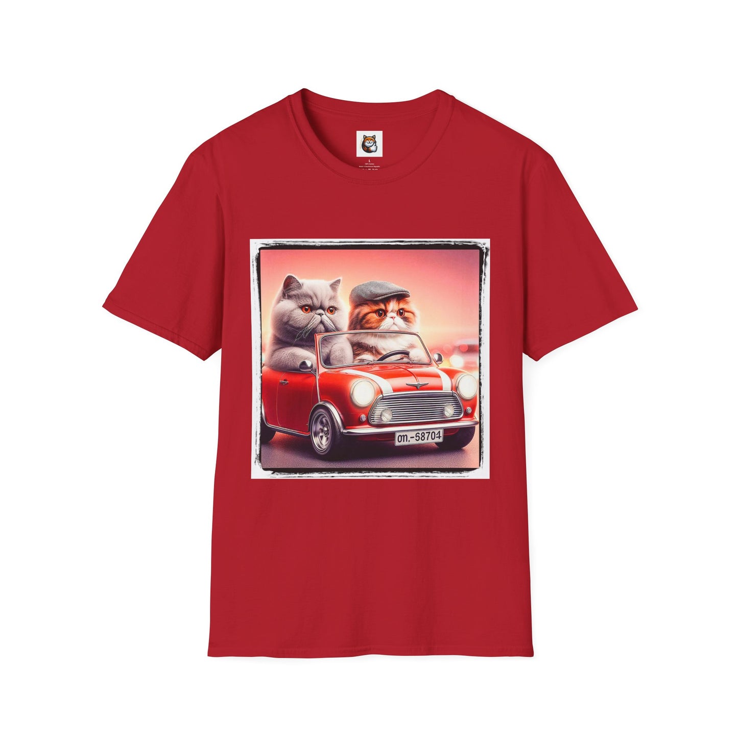 Wacky Exotic Shorthair Cat Unisex Softstyle T-Shirt