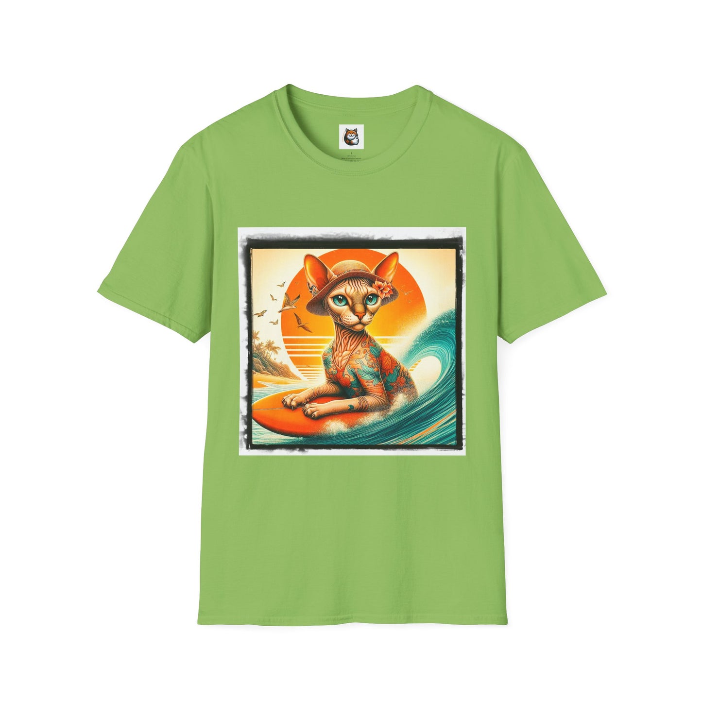 Devon Rex Cat Unisex Softstyle T-Shirt
