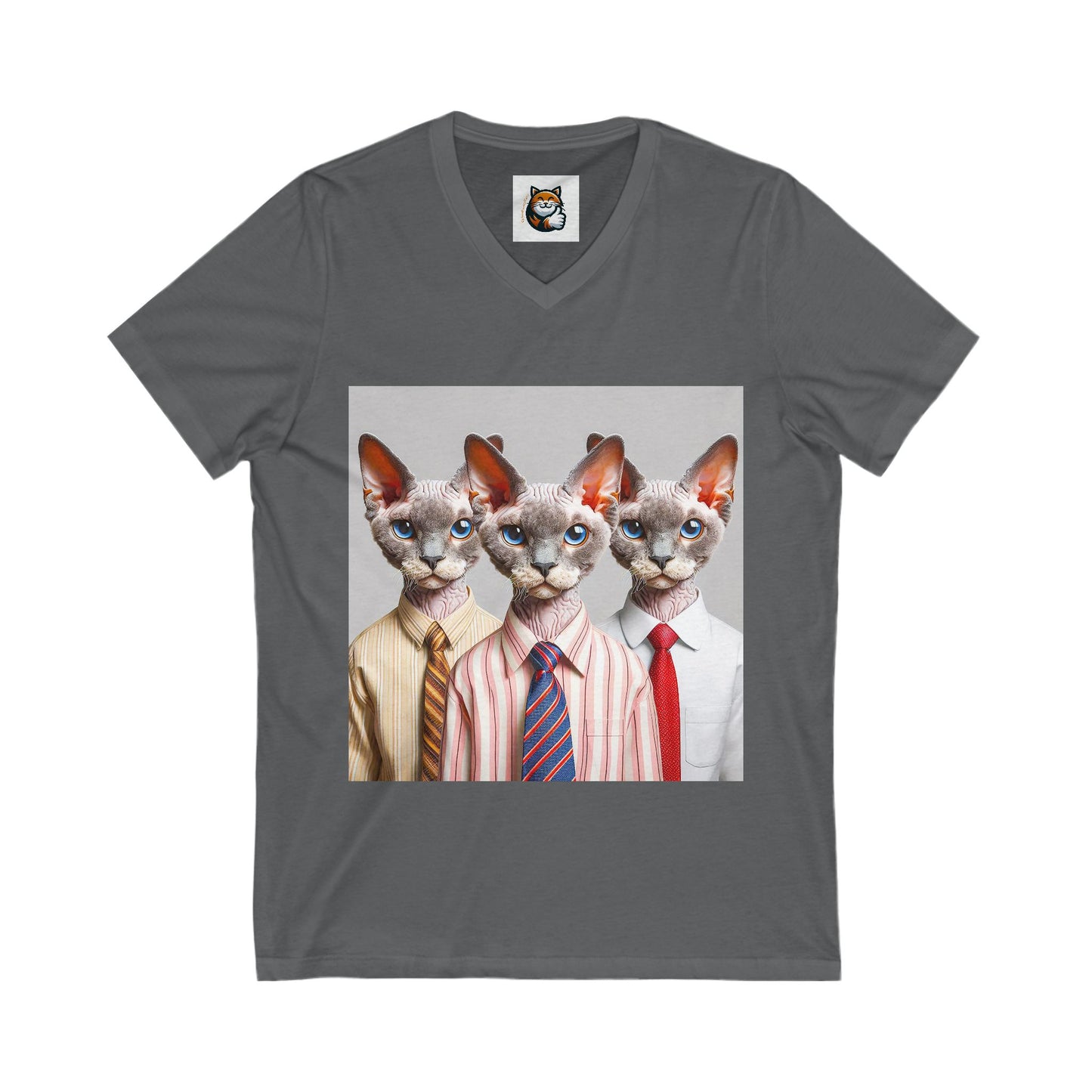 Devon Rex working professionals Unisex Jersey Short Sleeve V-Neck Tee