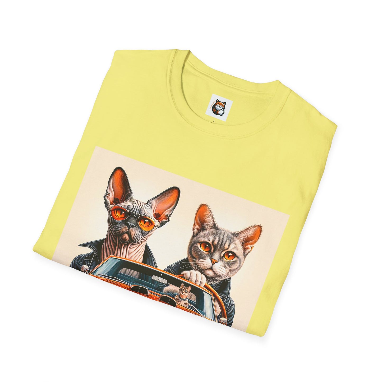 Wacky  Devon Rex Cool cats  Unisex Softstyle T-Shirt