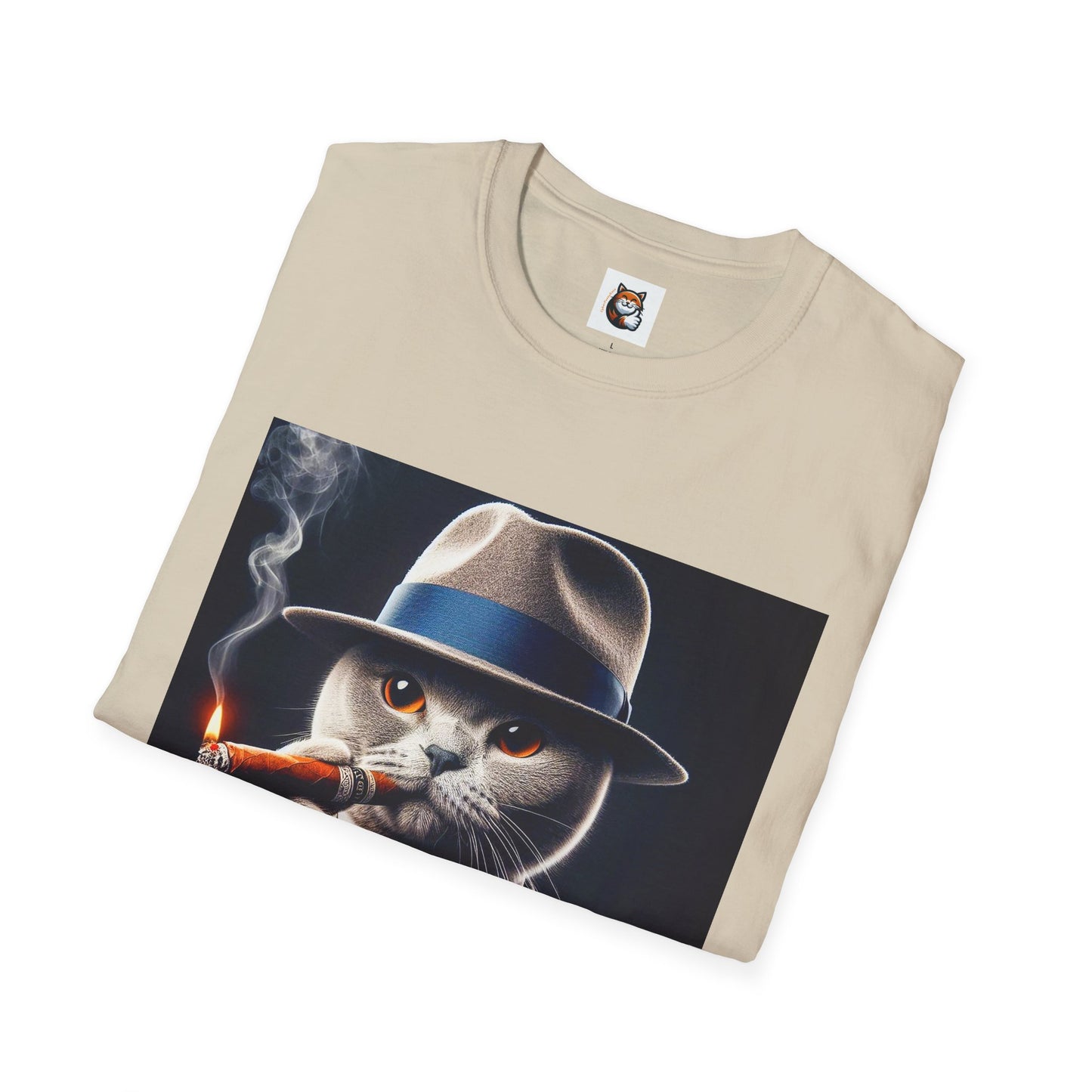 Russian Blue Cat  smoking and cigars T-Shirt