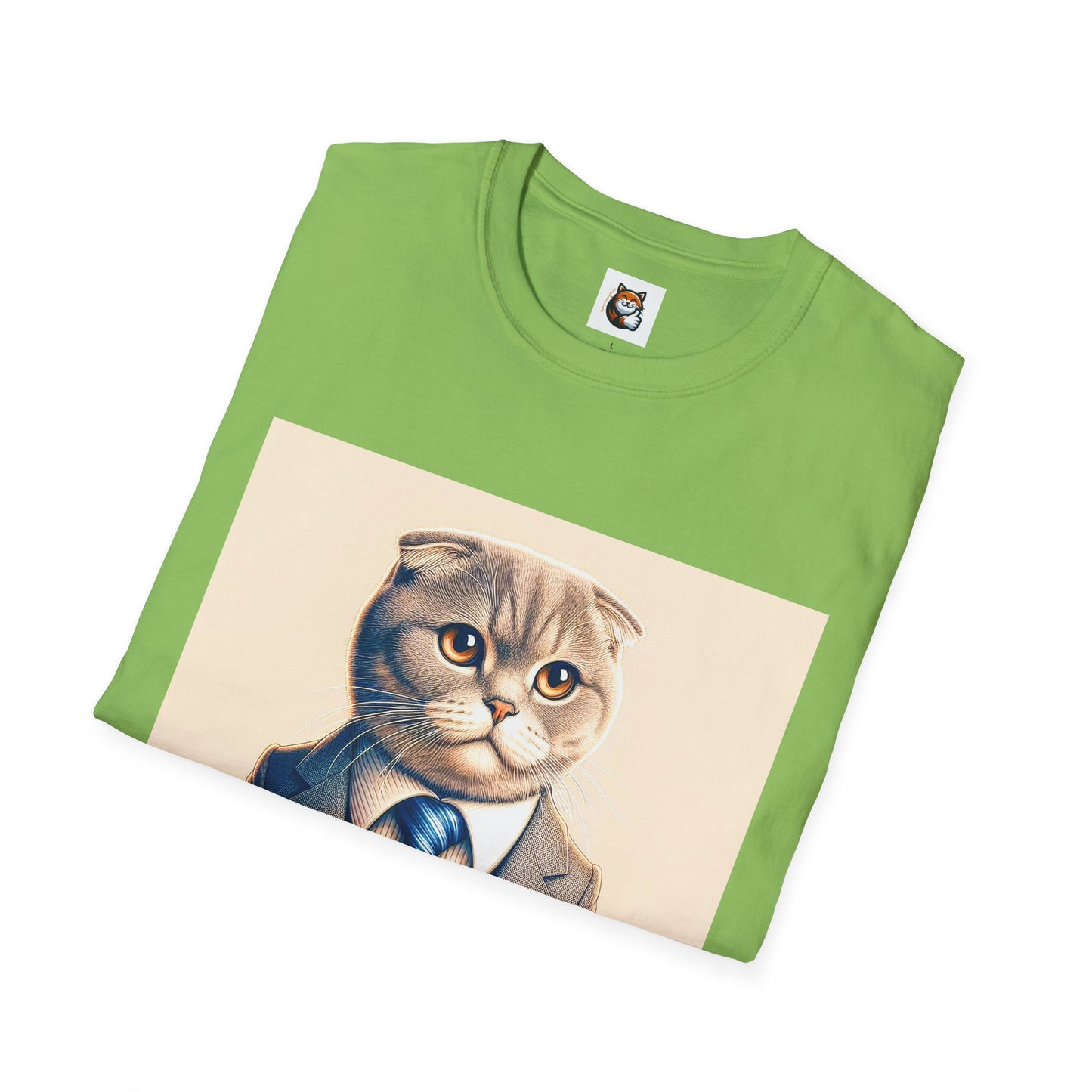 Scottish Fold Cat suit and tie  T-Shirt