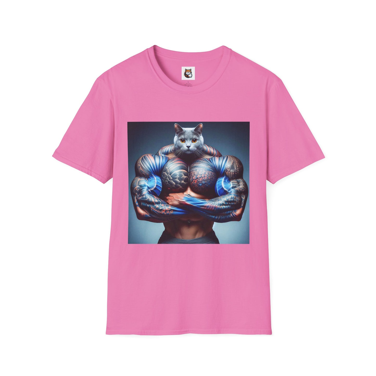 Russian Blue Cat Unisex Softstyle T-Shirt