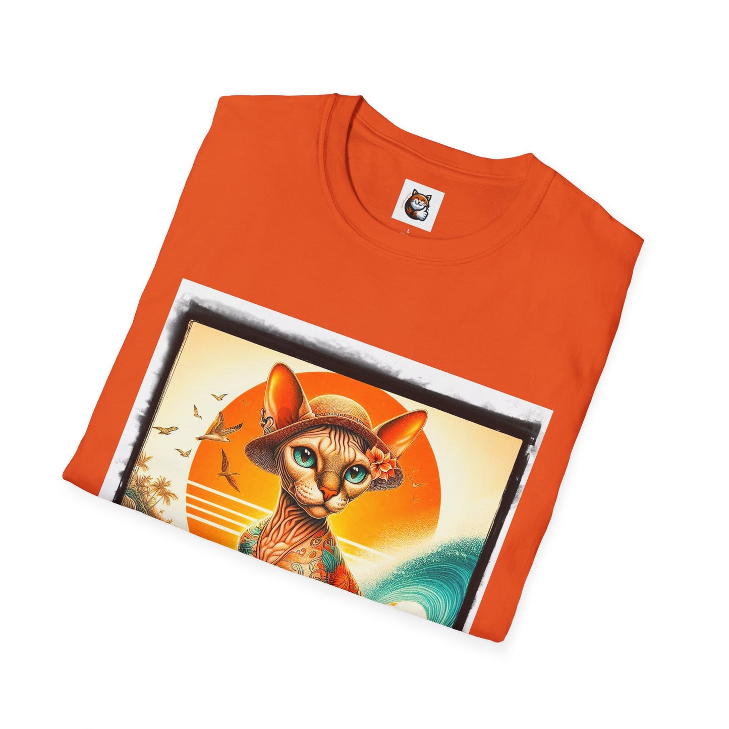 Devon Rex Cat Unisex Softstyle T-Shirt