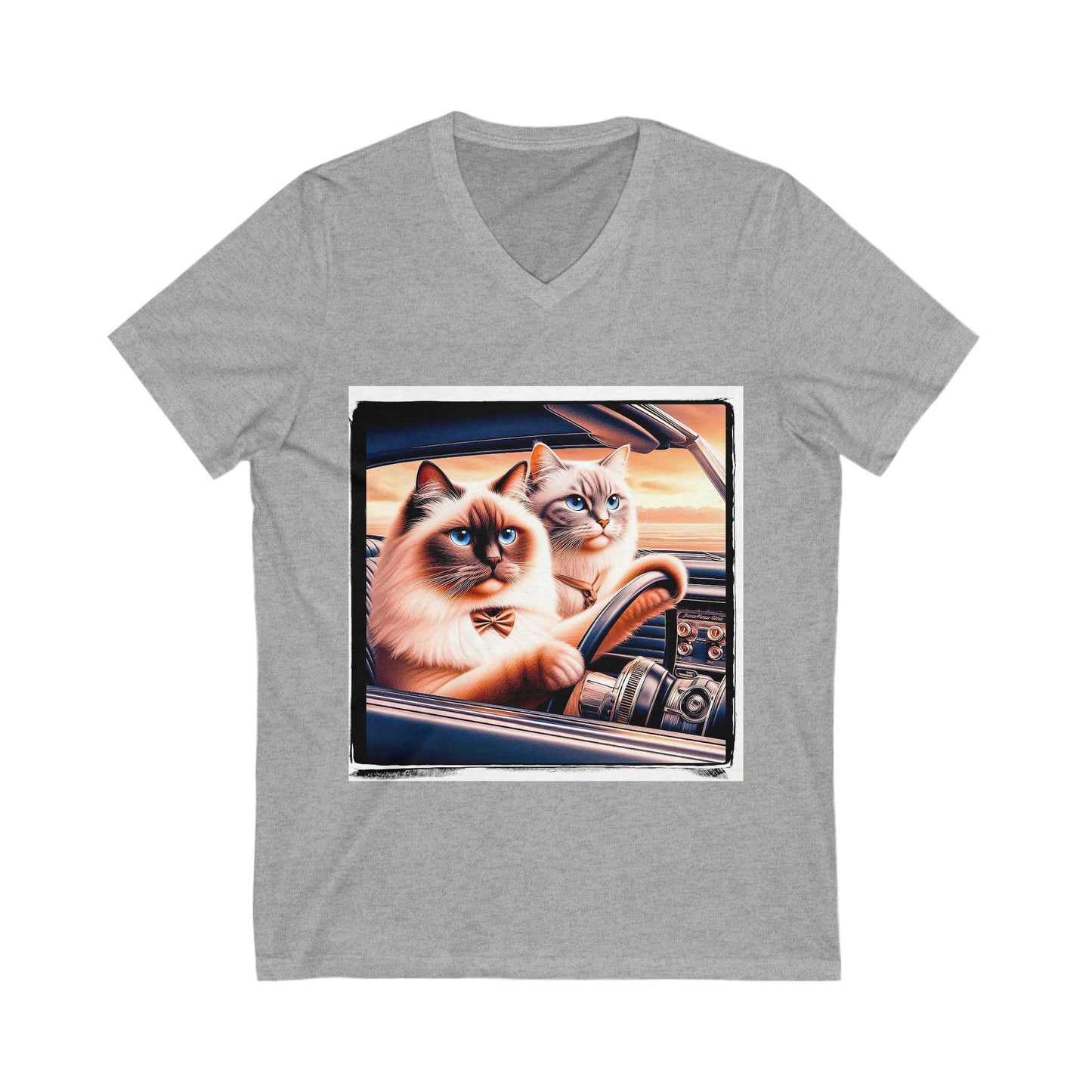 Wacky Birman Unisex Jersey Short Sleeve V-Neck Tee