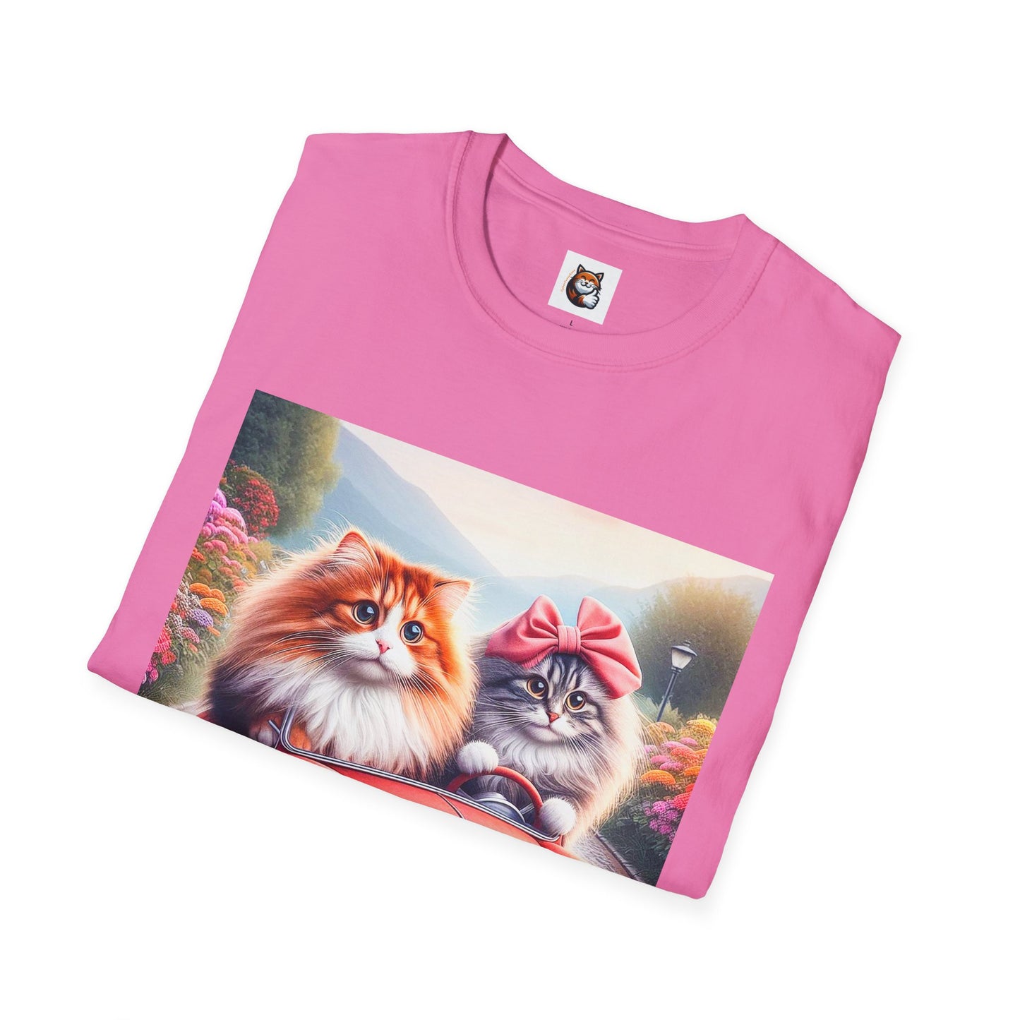 Wacky Norwegian Forest Cat Unisex Softstyle T-Shirt