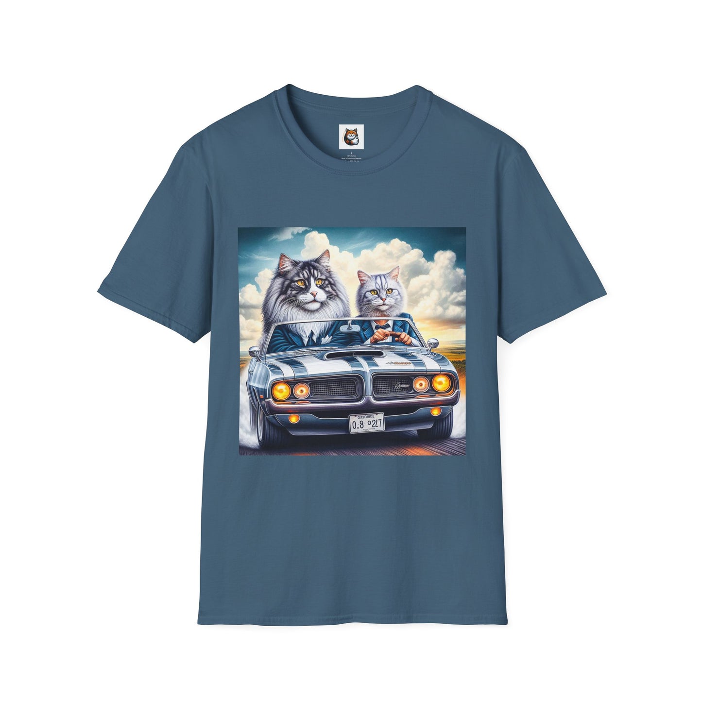 Wacky Norwegian Forest Cat Unisex Softstyle T-Shirt