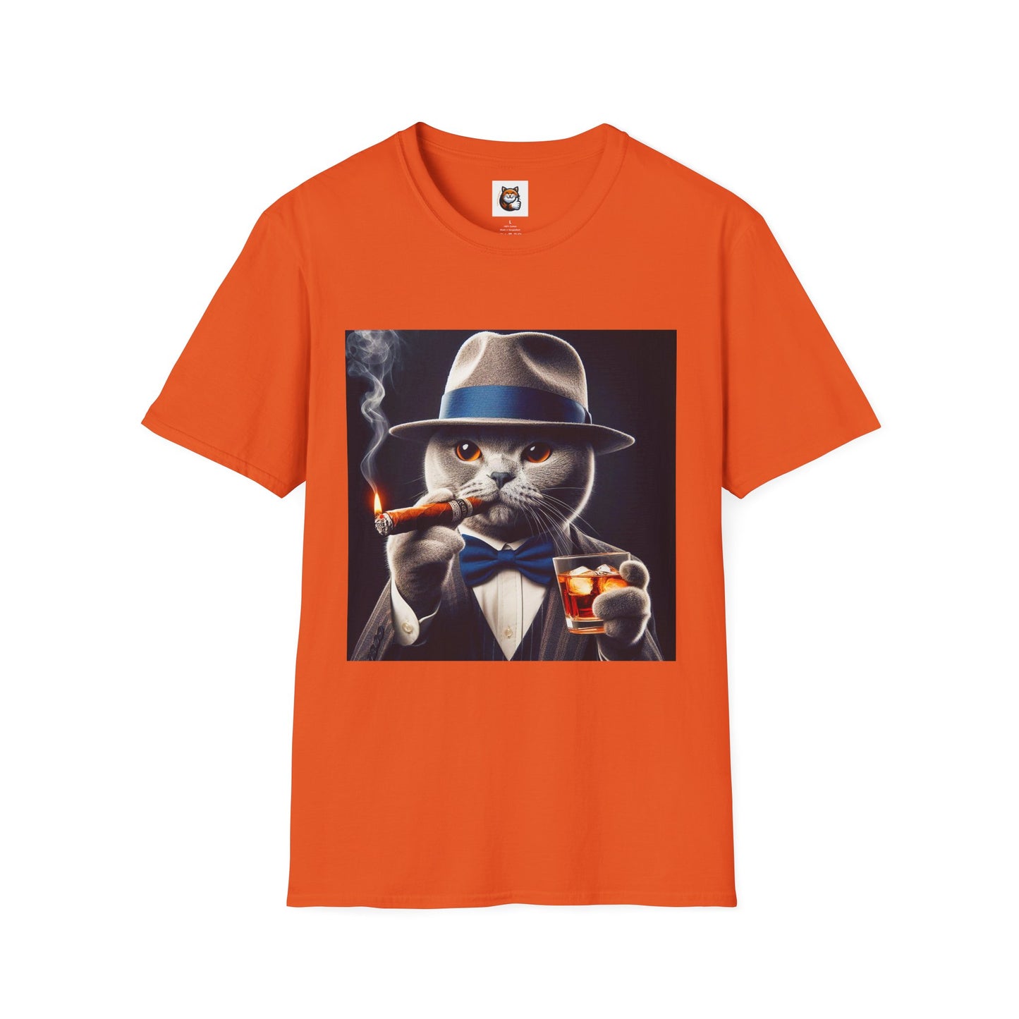 Russian Blue Cat  smoking and cigars T-Shirt