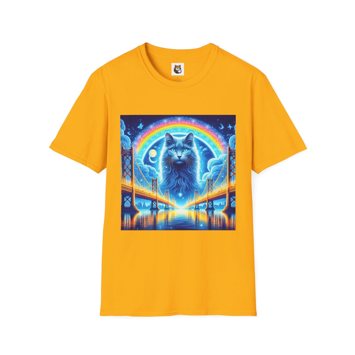 Russian Blue Cat rainbow T-Shirt