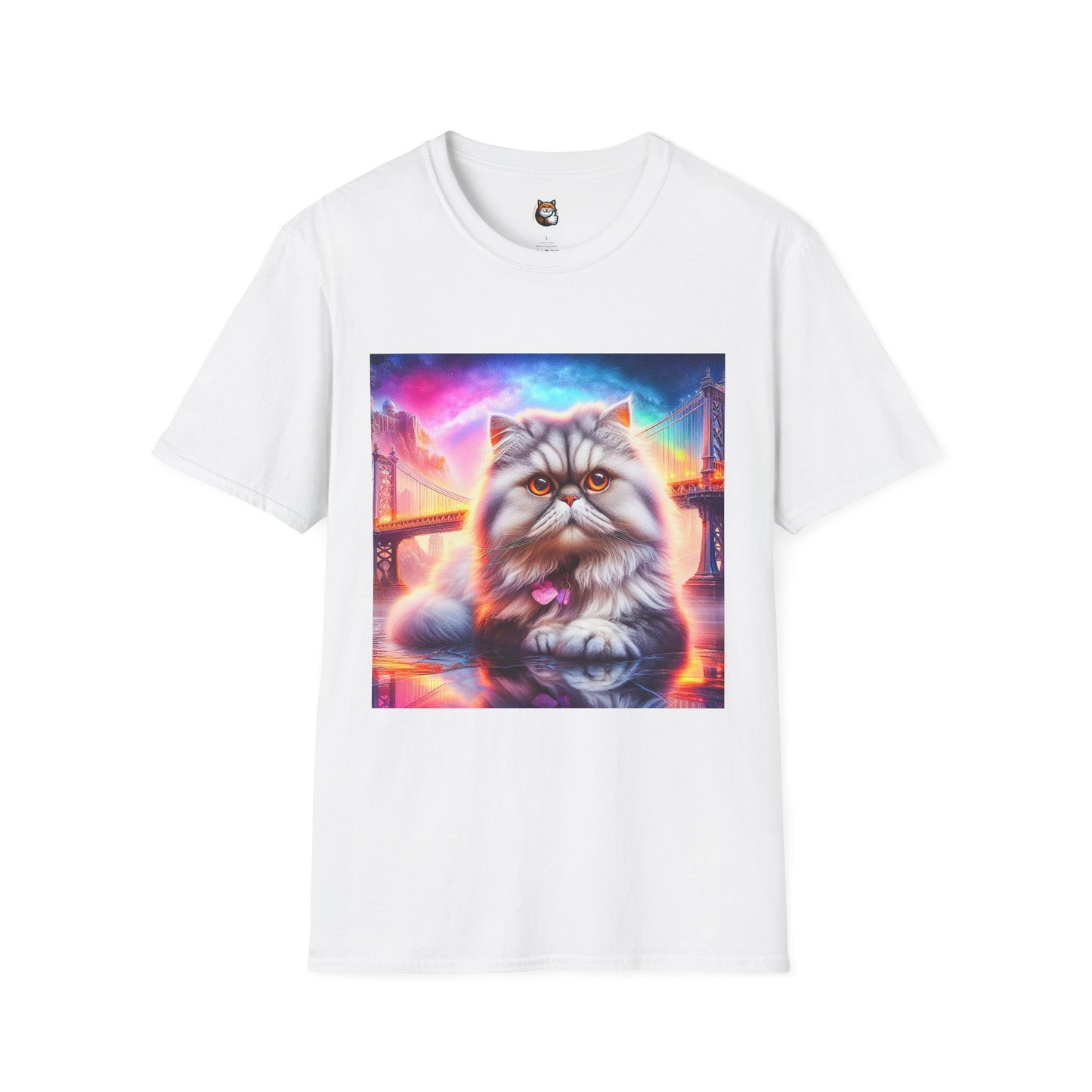 Selkirk Rex Cat T-Shirt purple sunset