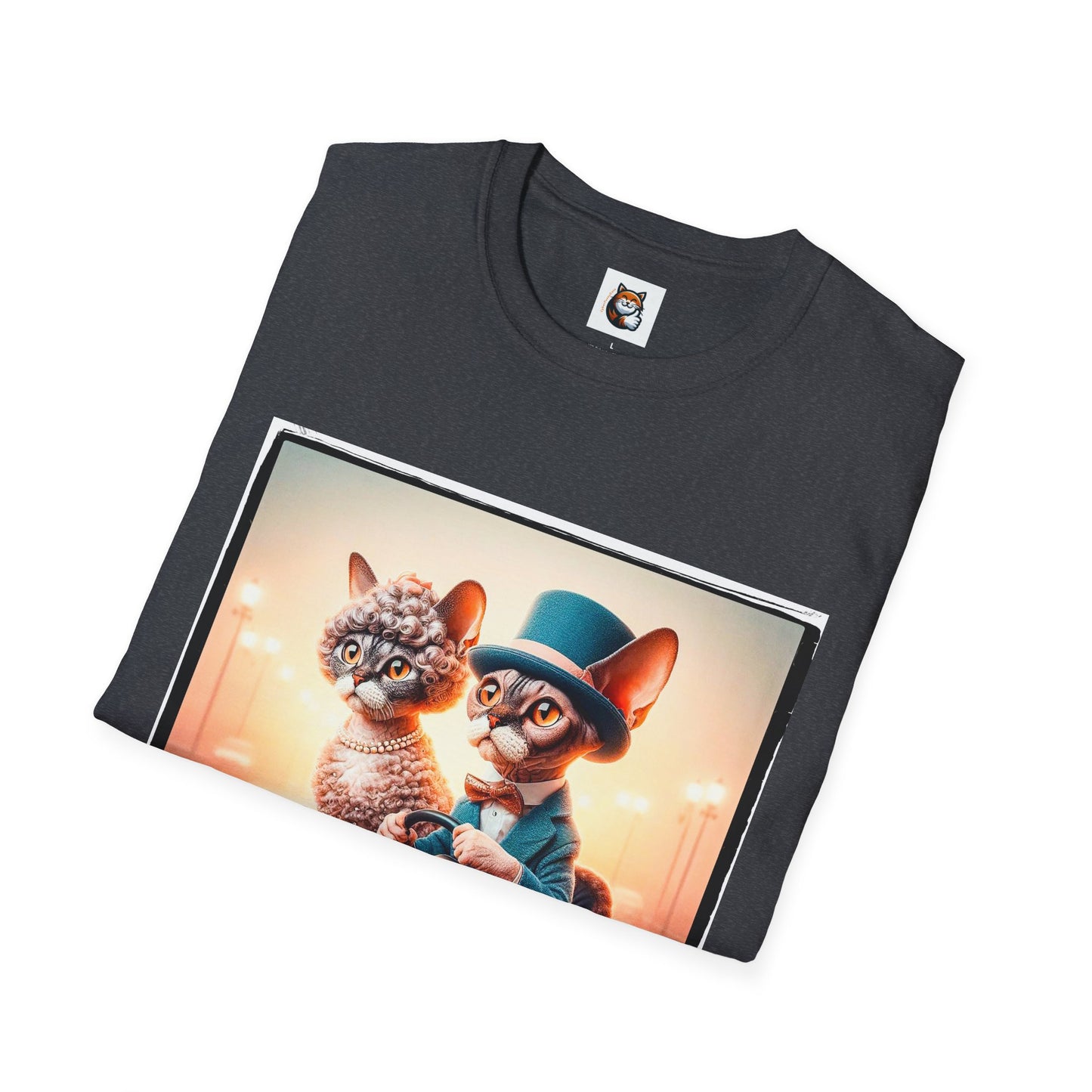 Wacky  Devon Rex Cat Unisex Softstyle T-Shirt