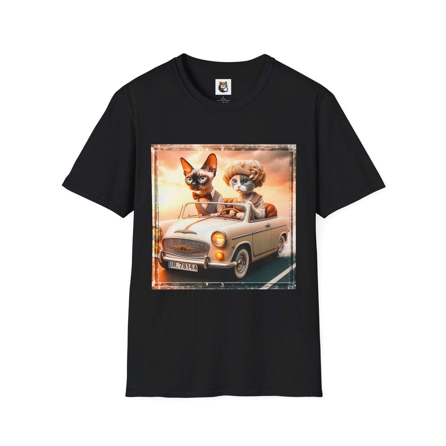 Wacky  Devon Rex Cat Unisex Softstyle T-Shirt