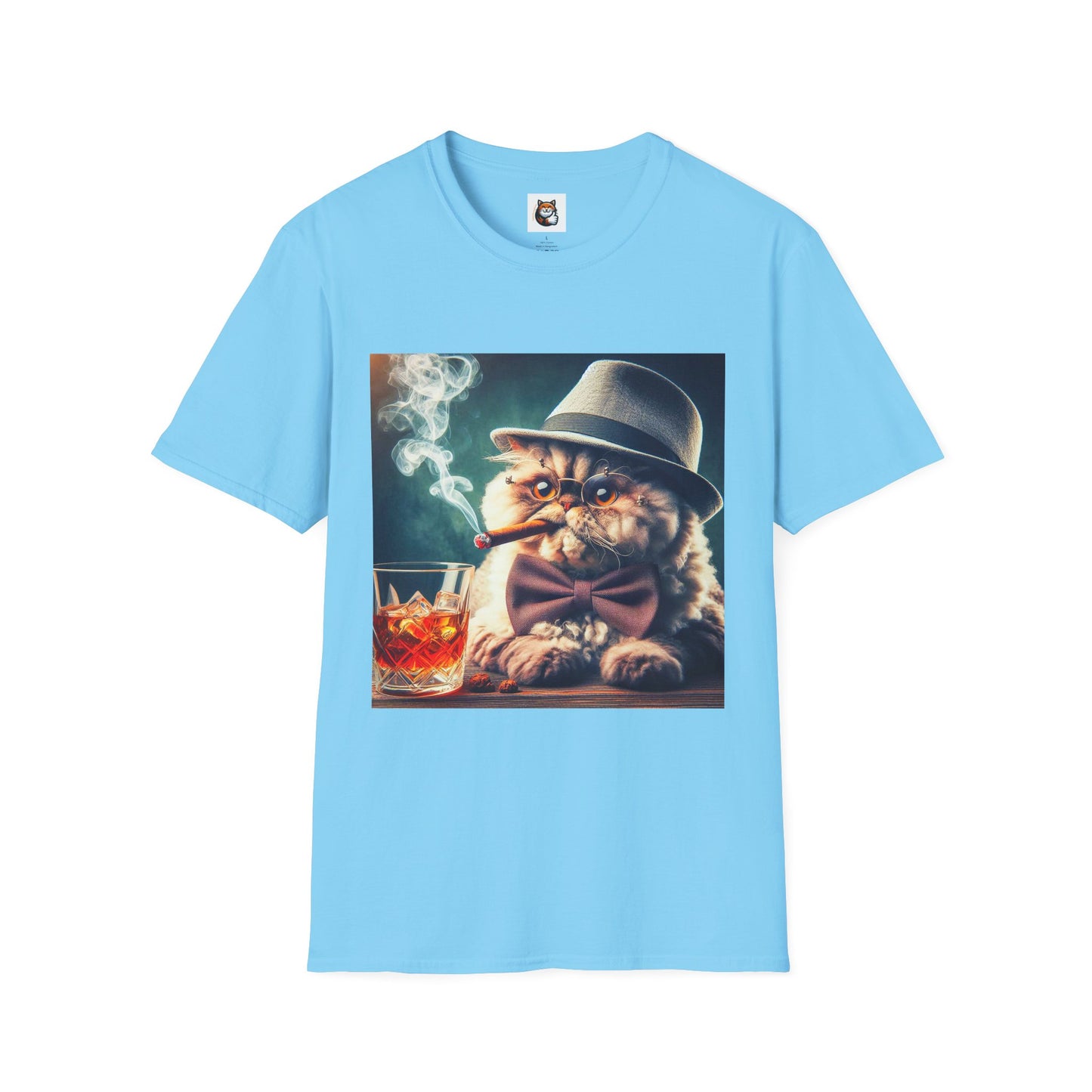 Selkirk Rex Cat T-Shirt cigars and whiskey