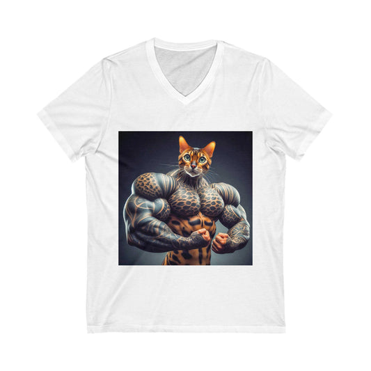 Bengal Unisex Jersey Short Sleeve V-Neck Tee