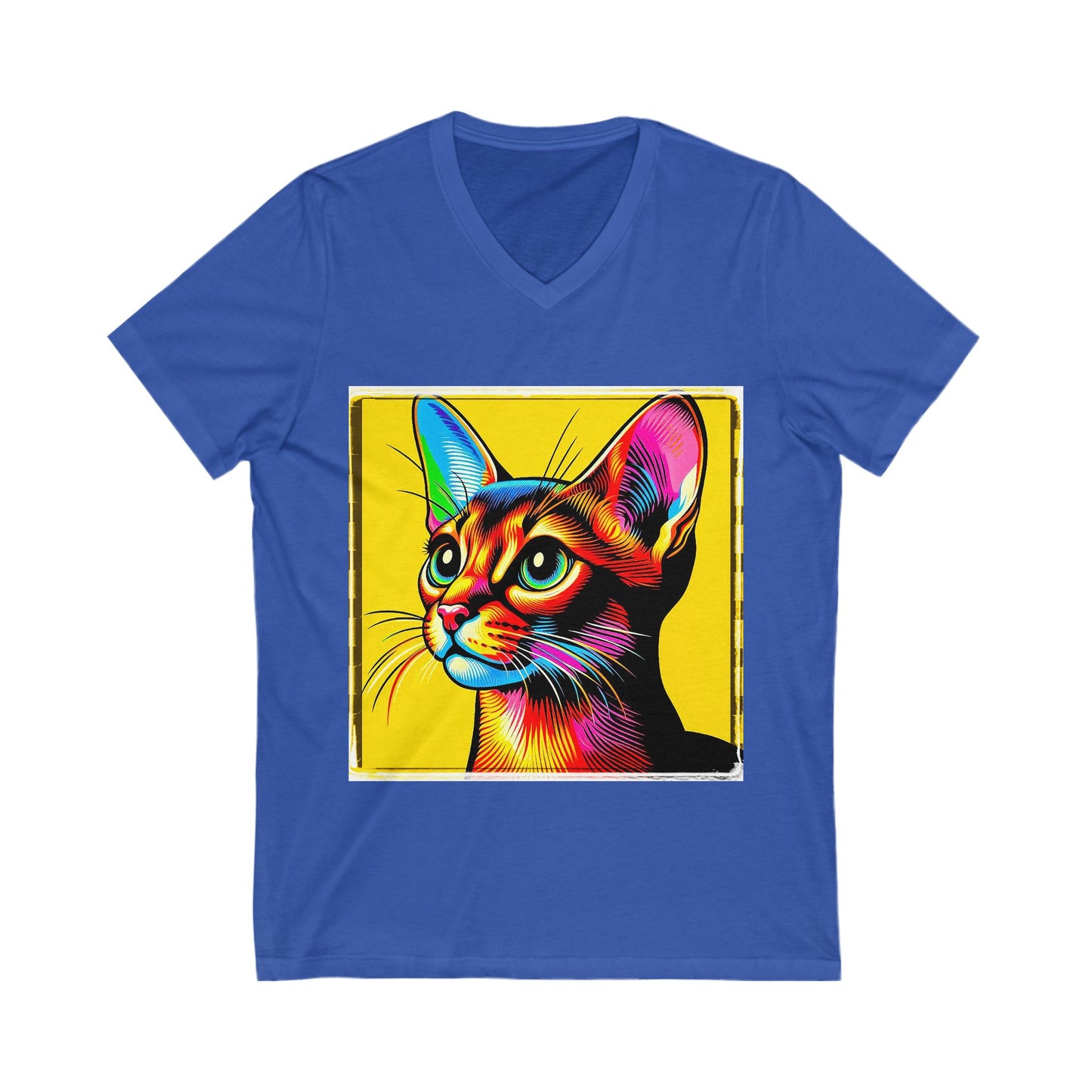 Abyssinian comic book Jersey Short Sleeve V-Neck Tee
