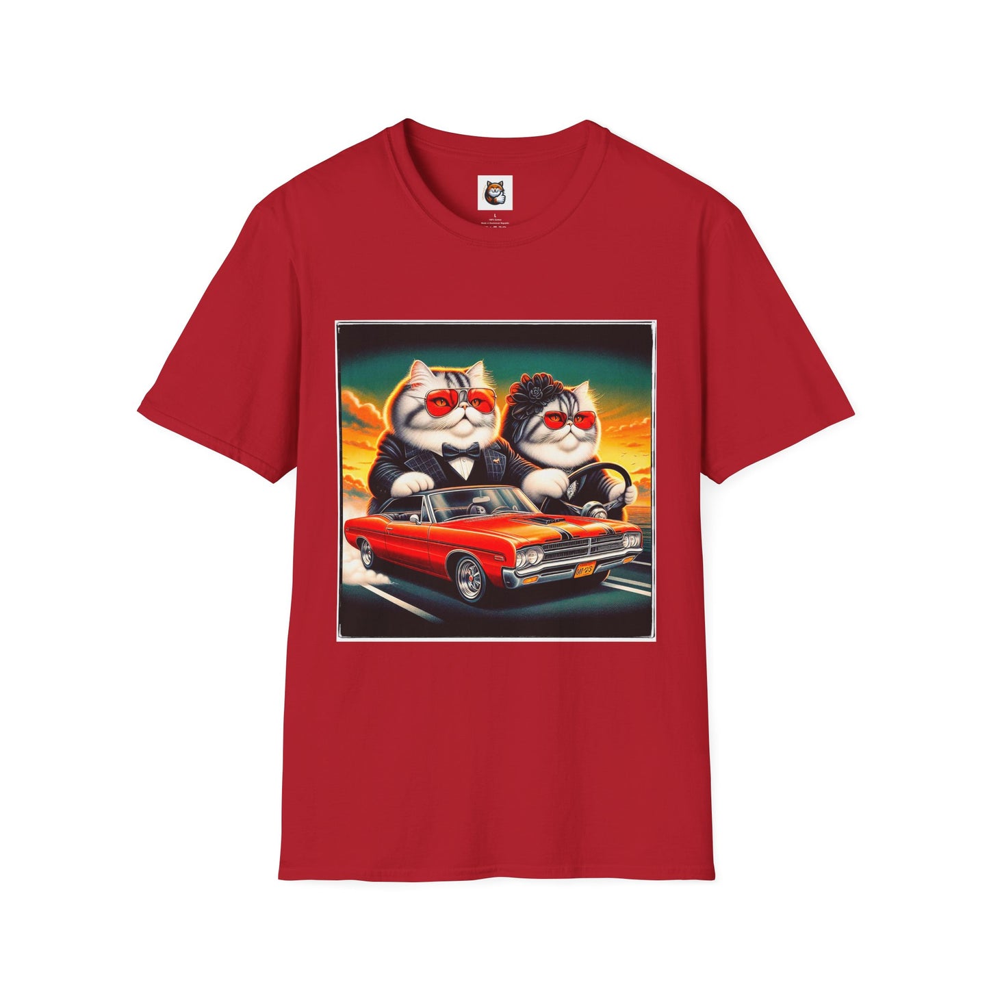 Wacky Exotic Shorthair Cat Unisex Softstyle T-Shirt