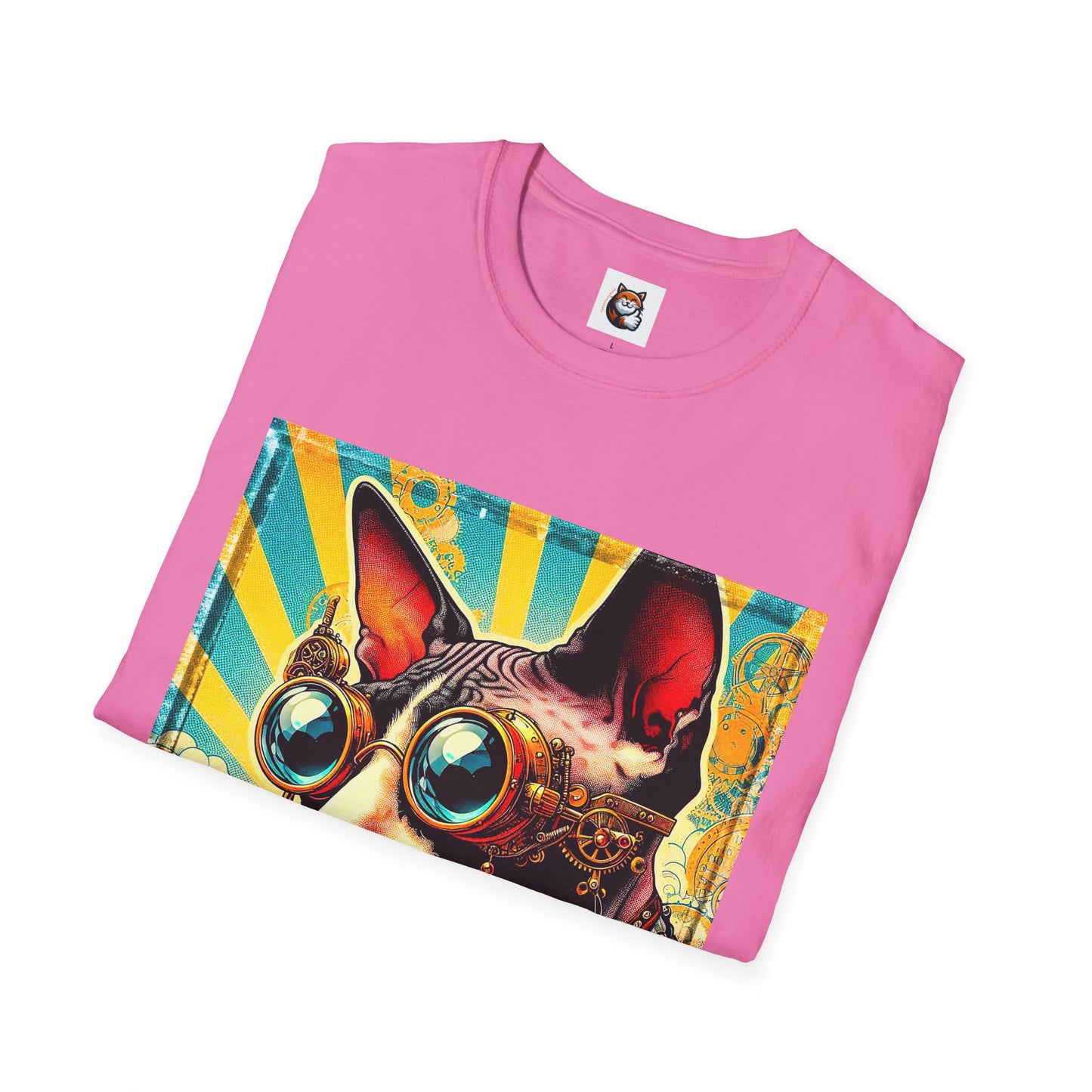 Cornish Rex Cat Unisex steam punk  T-Shirt