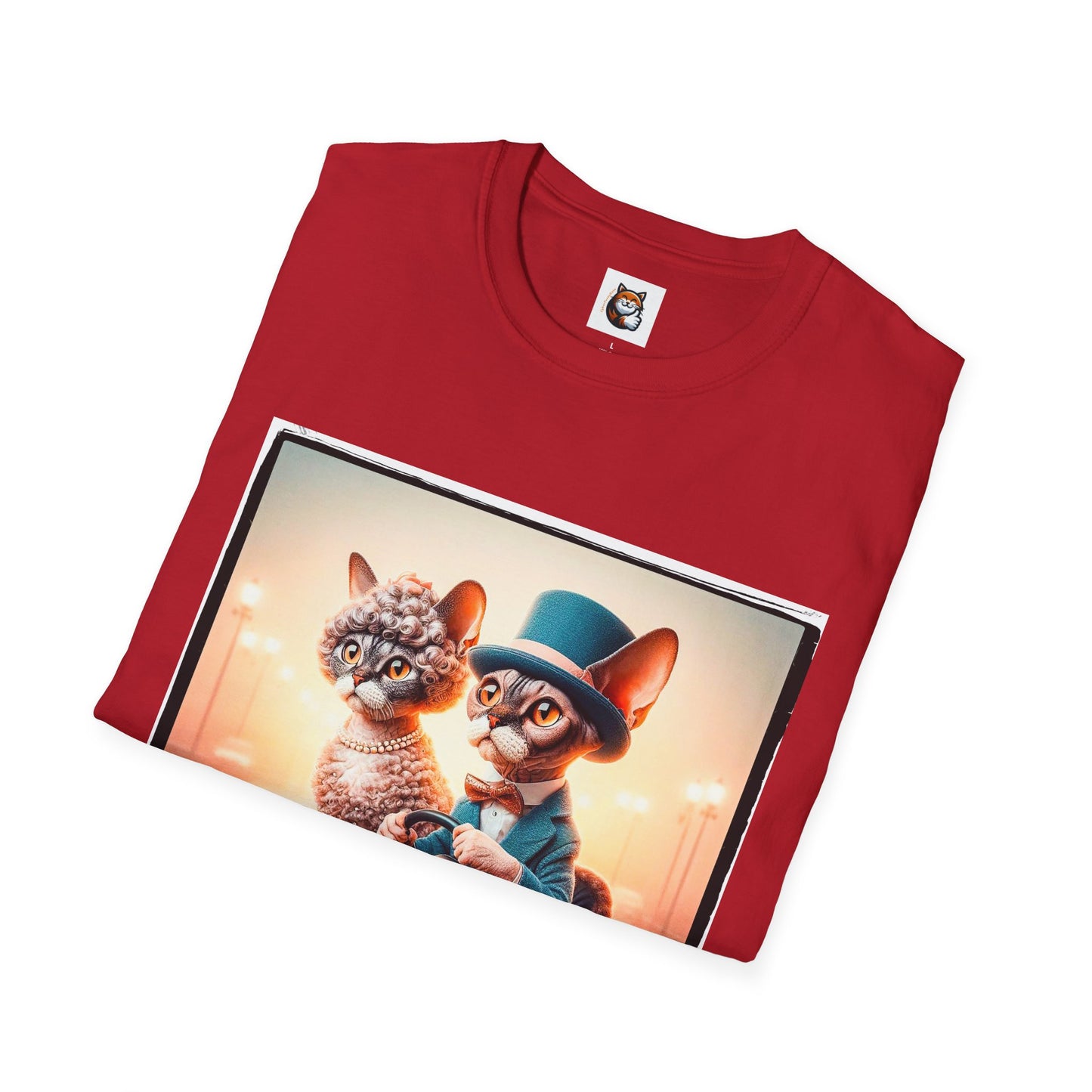 Wacky  Devon Rex Cat Unisex Softstyle T-Shirt