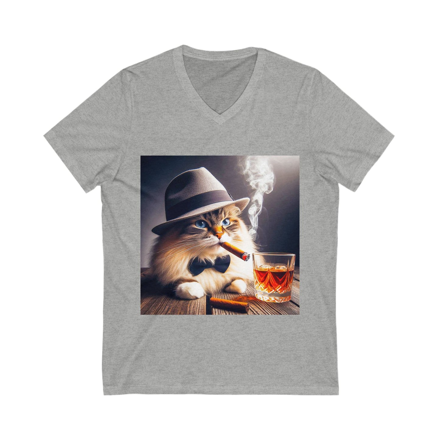 Ragdoll Cat Unisex Jersey Short Sleeve V-Neck Tee