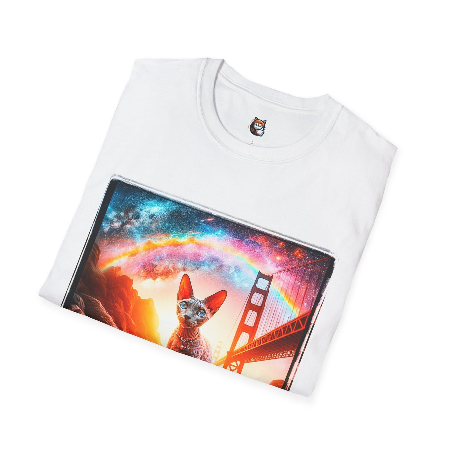 Cornish Rex Cat rainbow sunset T-Shirt