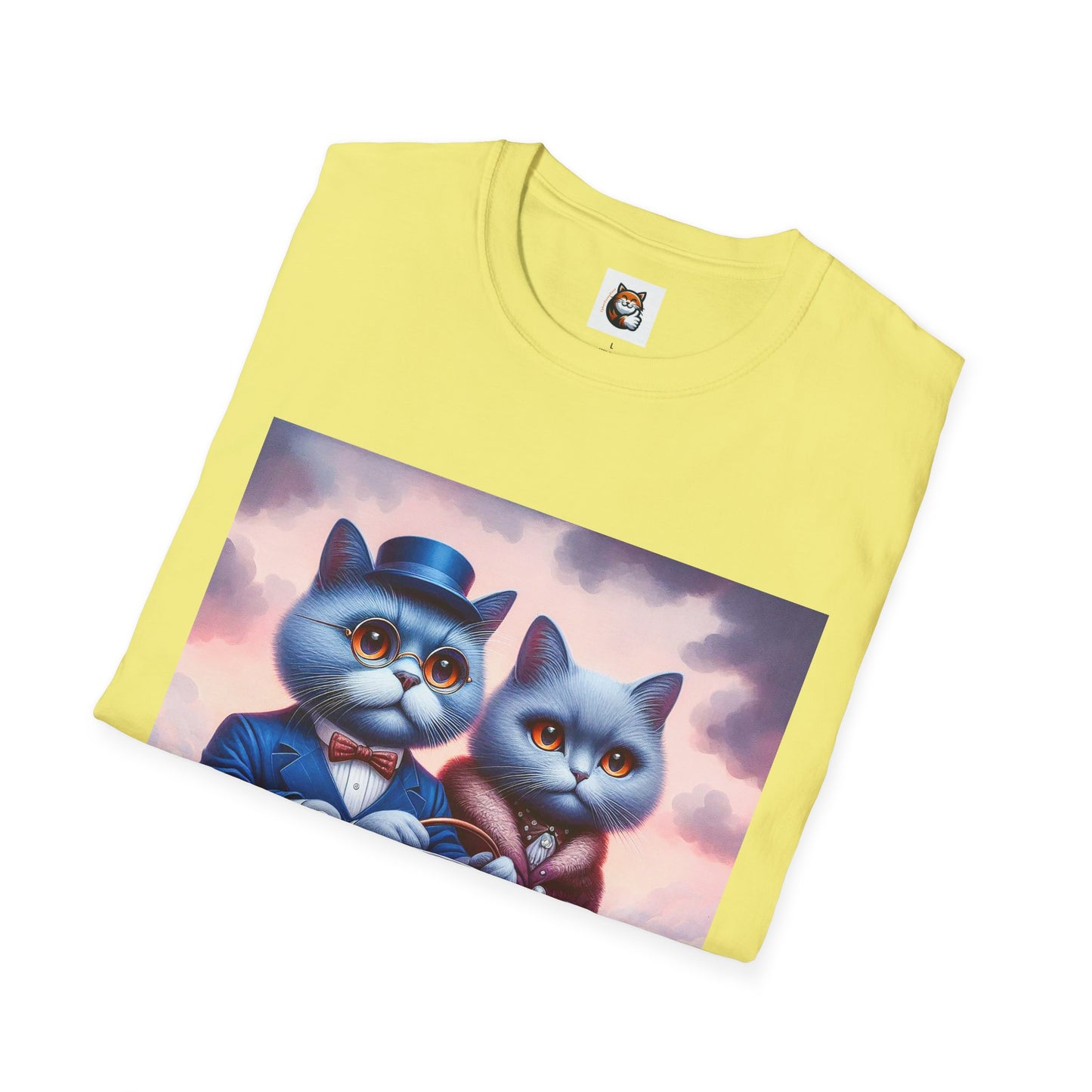 Russian Blue Cat tiny car  T-Shirt