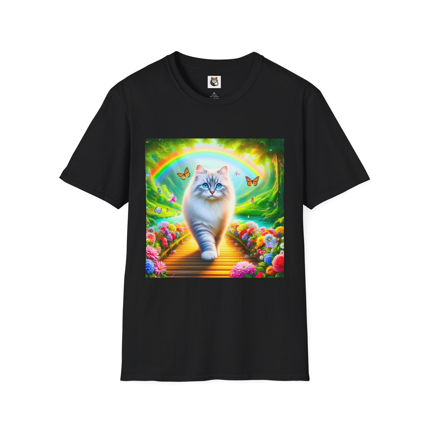 Siberian Cat pretty garden shirt