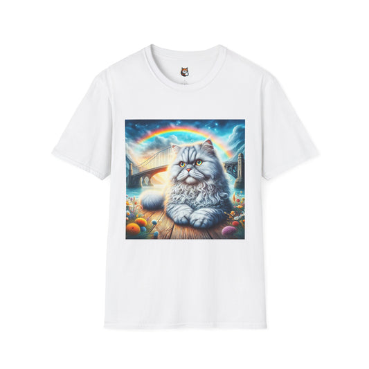 Selkirk Rex Cat T-Shirt  rainbow bridge