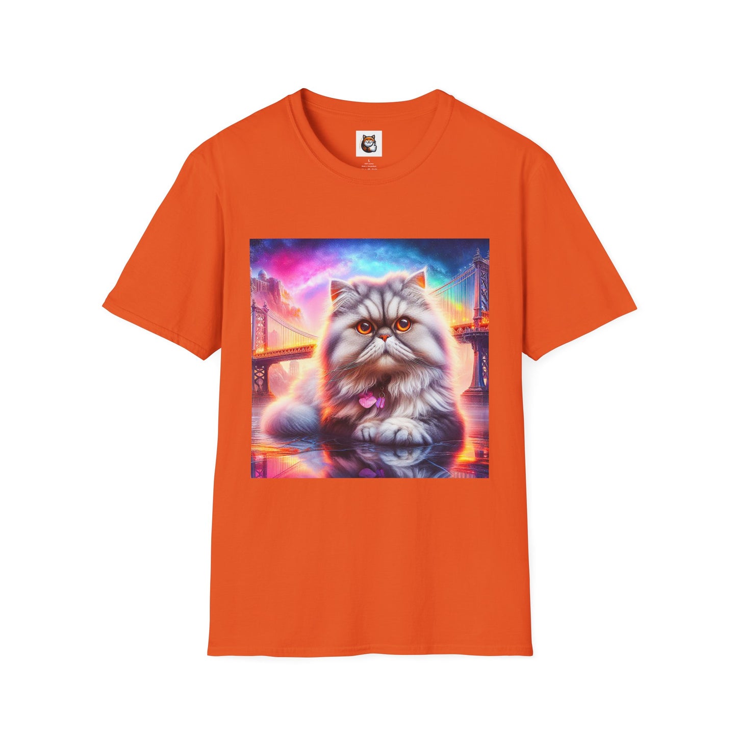 Selkirk Rex Cat T-Shirt purple sunset