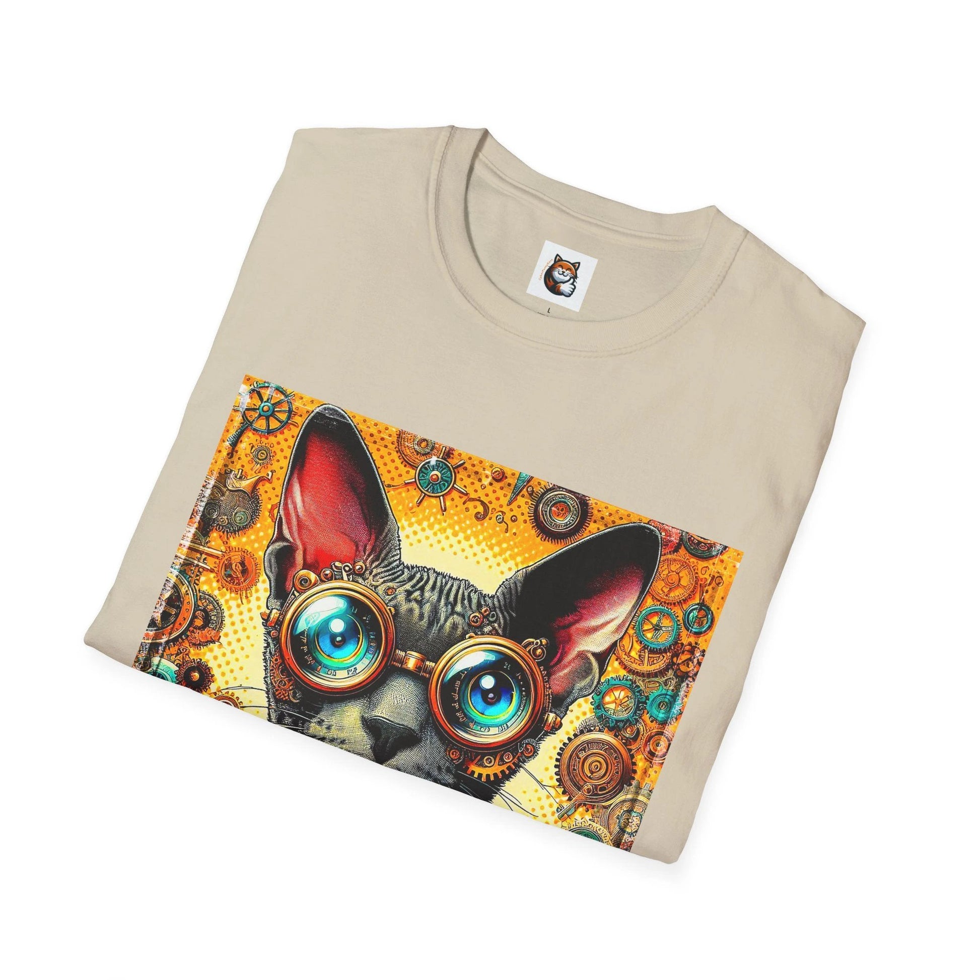 Cornish Rex Cat steam punk T-Shirt by Printify