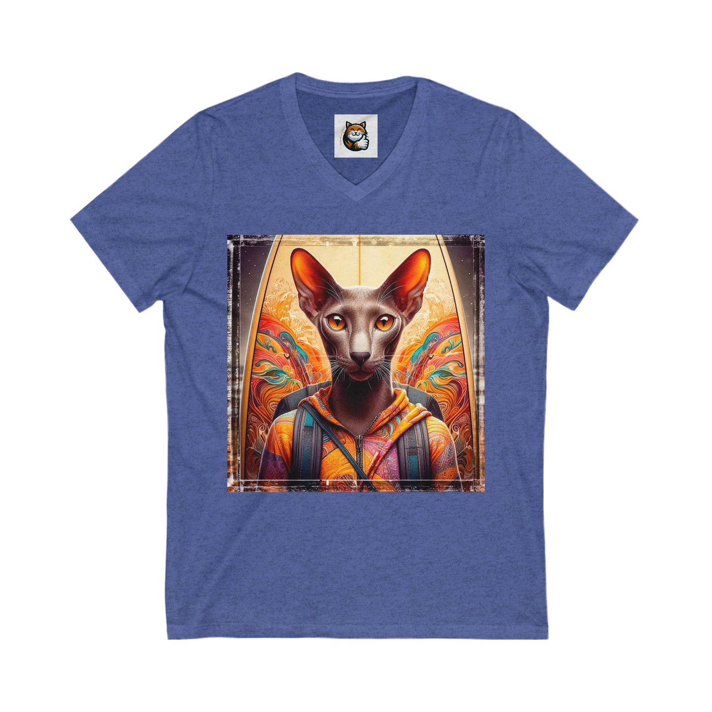 Oriental Shorthair Unisex Jersey Short Sleeve V-Neck Tee