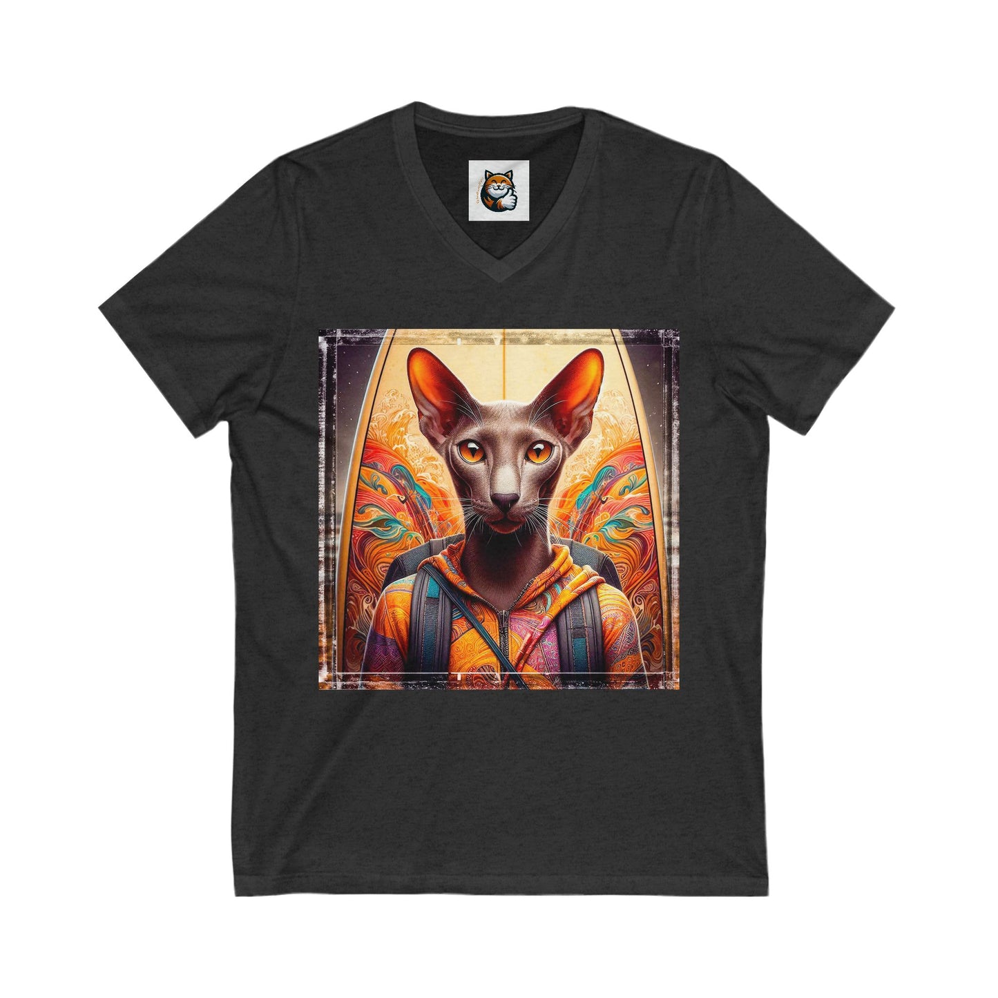Oriental Shorthair Unisex Jersey Short Sleeve V-Neck Tee