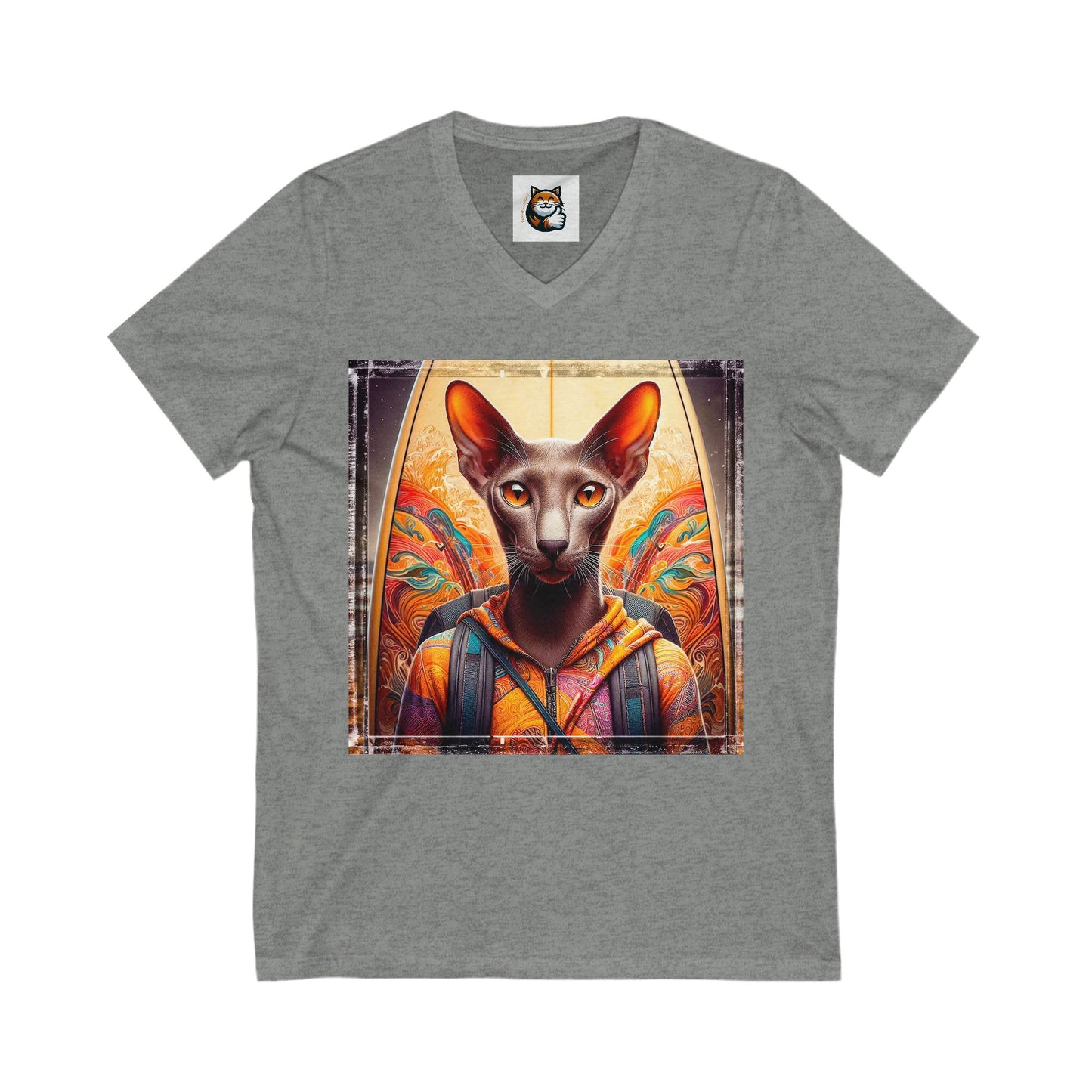 Oriental Shorthair Unisex Jersey Short Sleeve V-Neck Tee