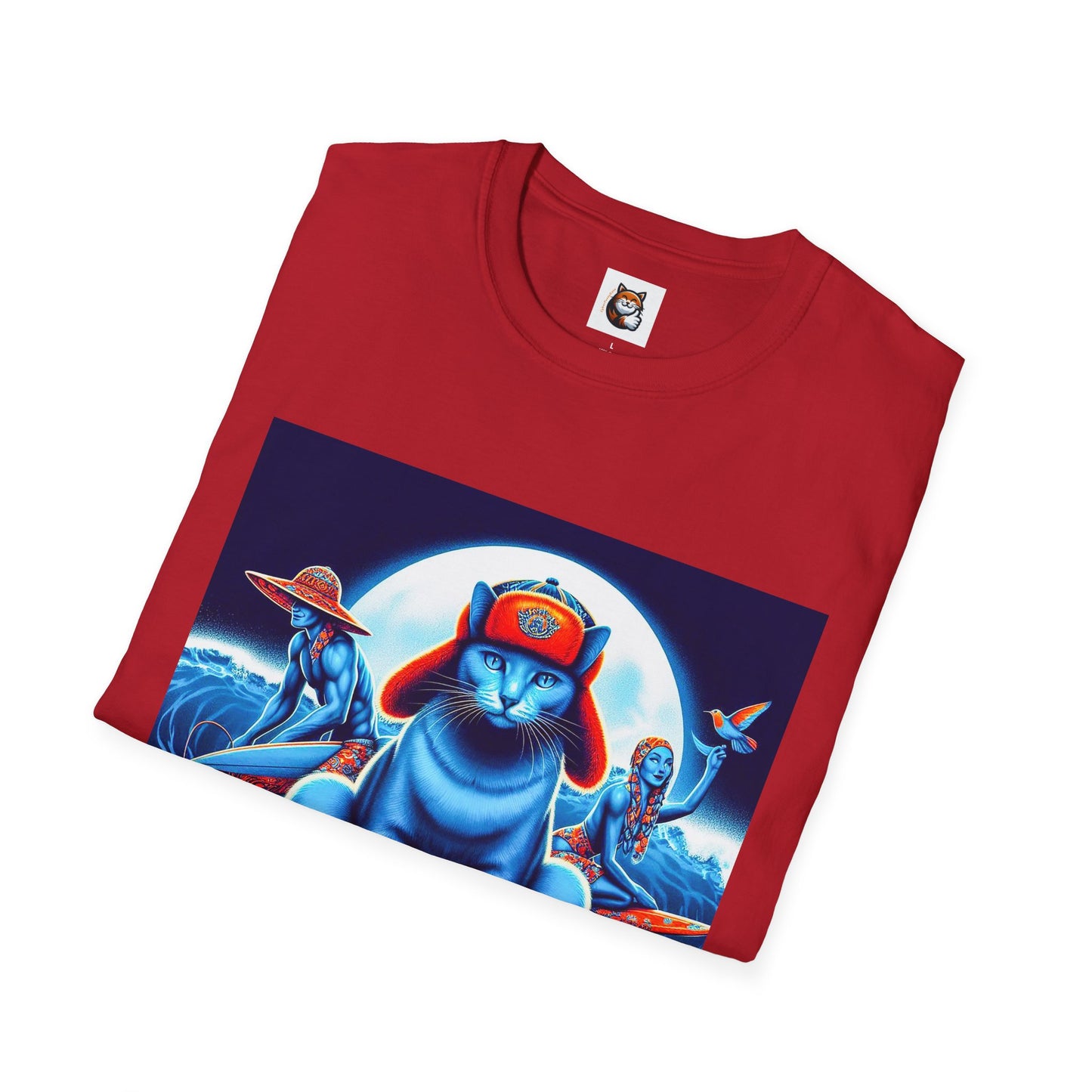 Russian Blue Cat Unisex Softstyle T-Shirt