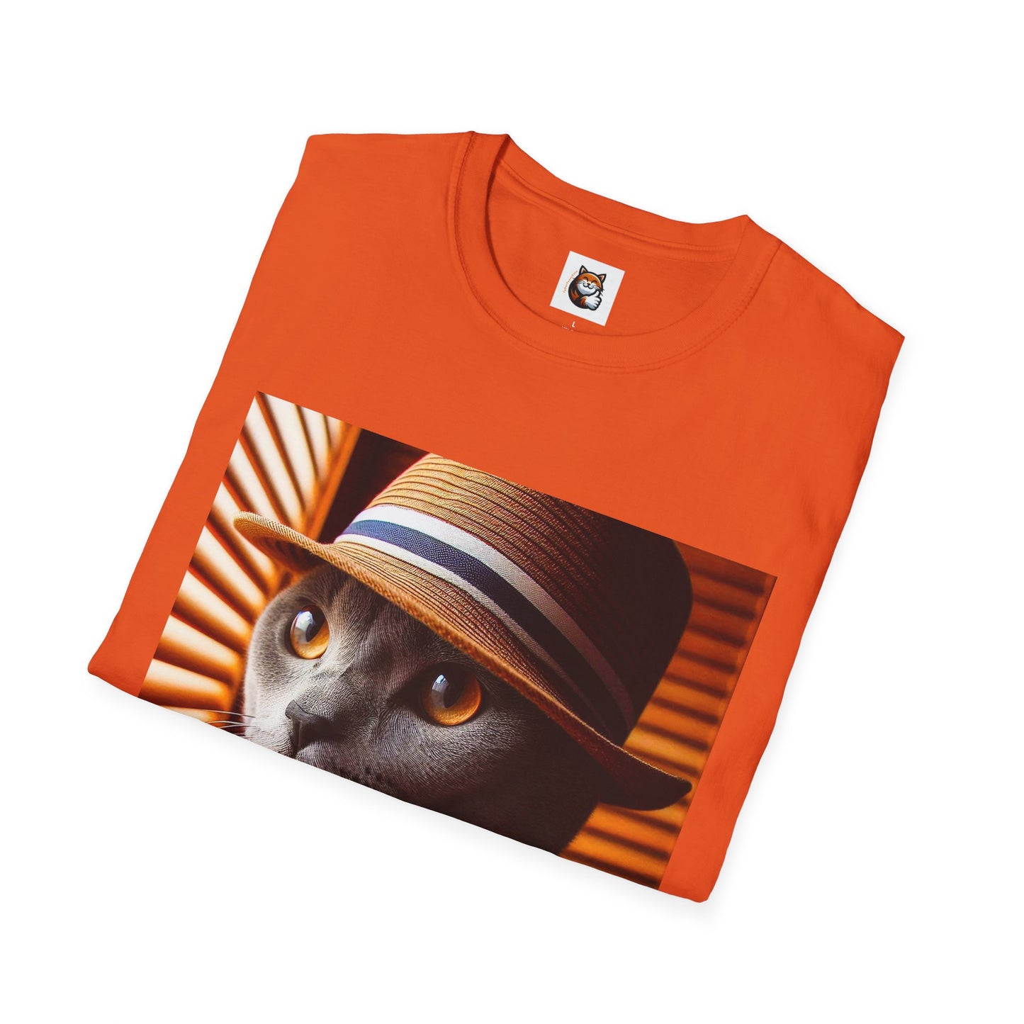 Russian Blue Cat hat and bow tie  T-Shirt