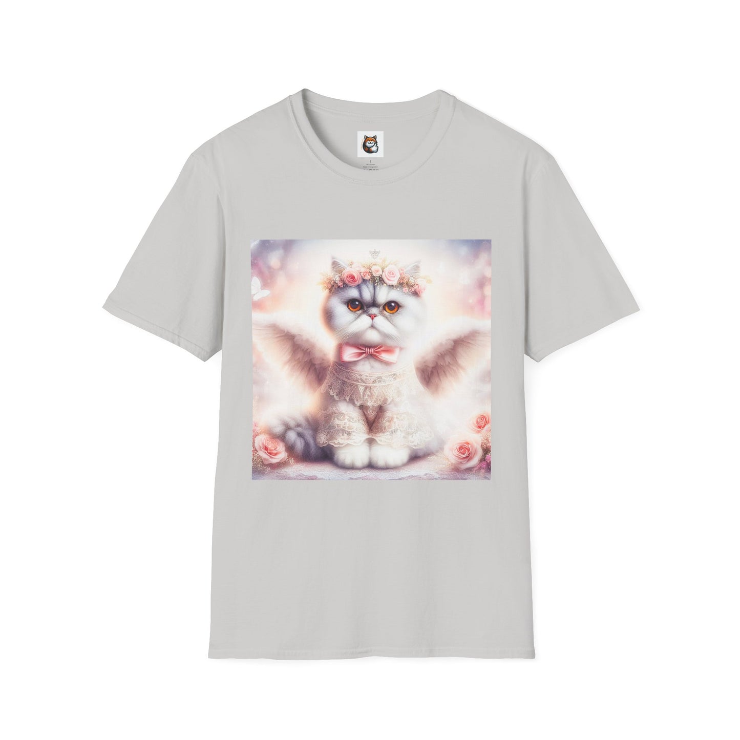Selkirk Rex Cat T-Shirt flower Angel