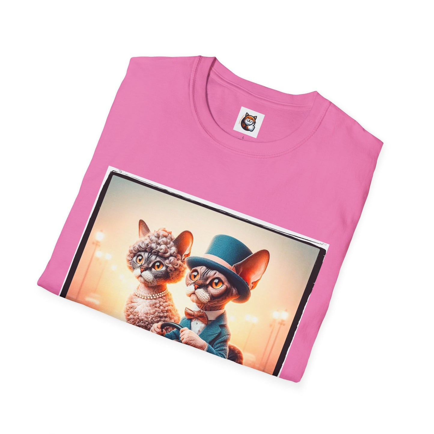 Wacky  Devon Rex Cat Unisex Softstyle T-Shirt