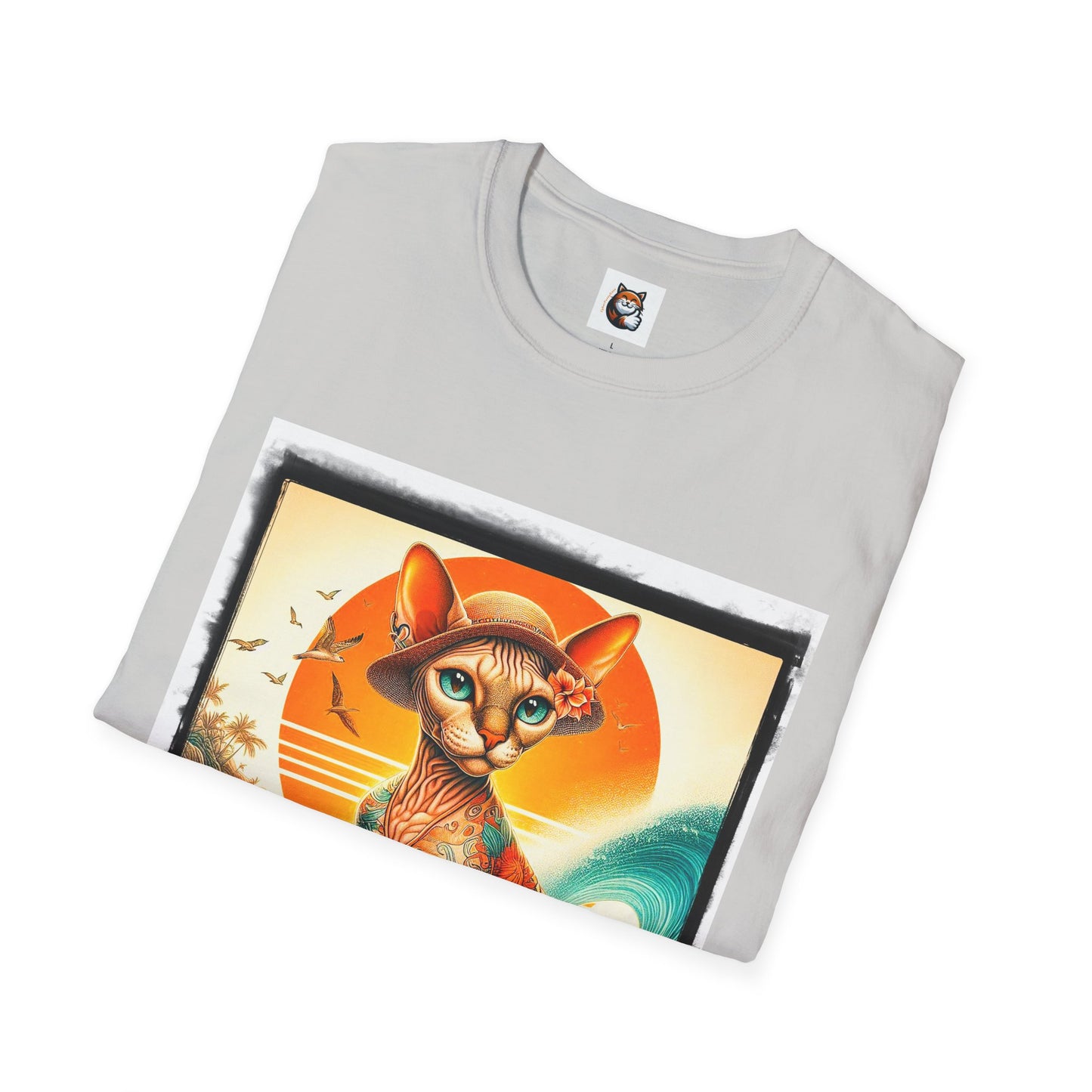 Devon Rex Cat Unisex Softstyle T-Shirt